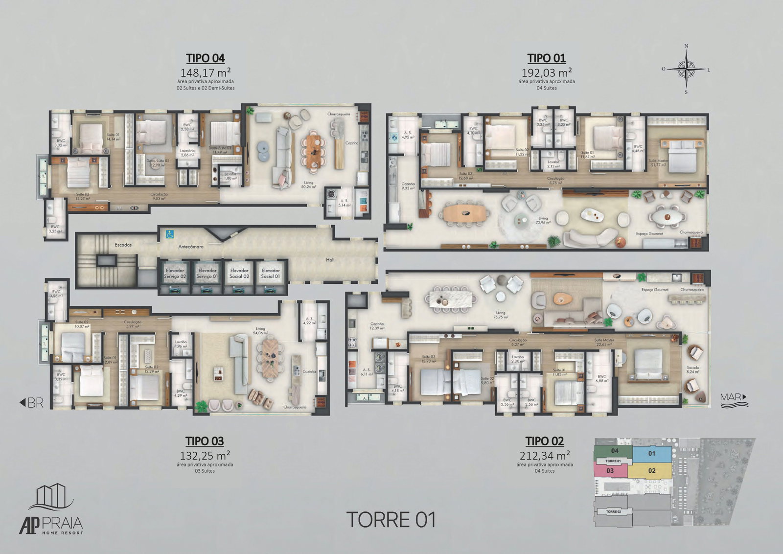 Planta 4 de AP Praia Home Resort