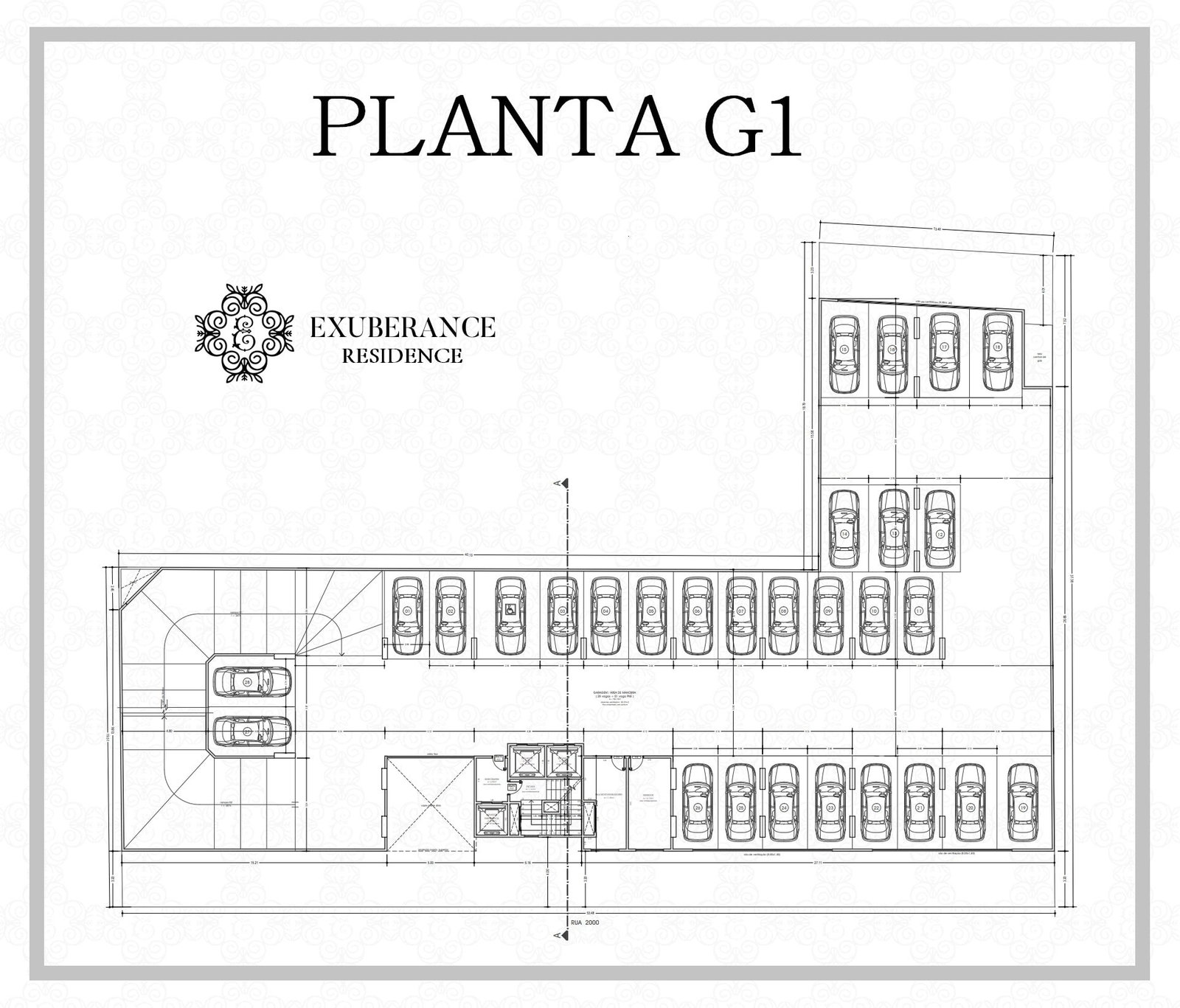 Planta Garagem · G1 do Exuberance