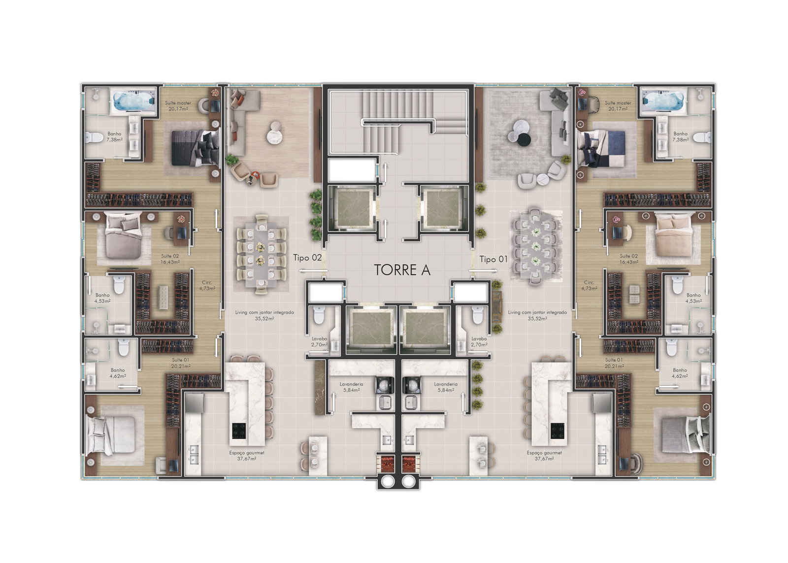 Planta 4 de Place D´Marselha