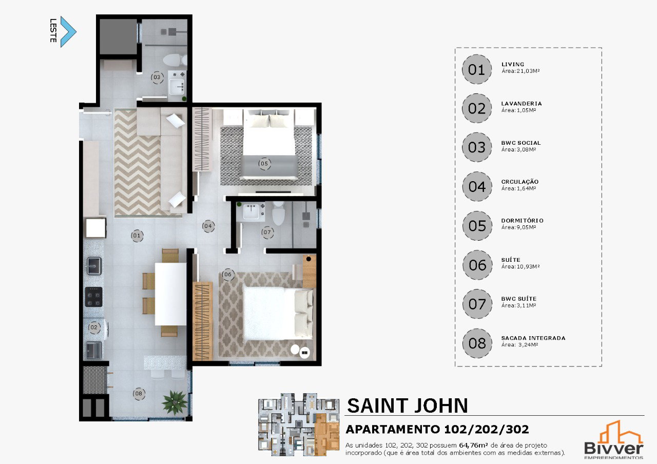 Planta 14 de Residencial Saint John