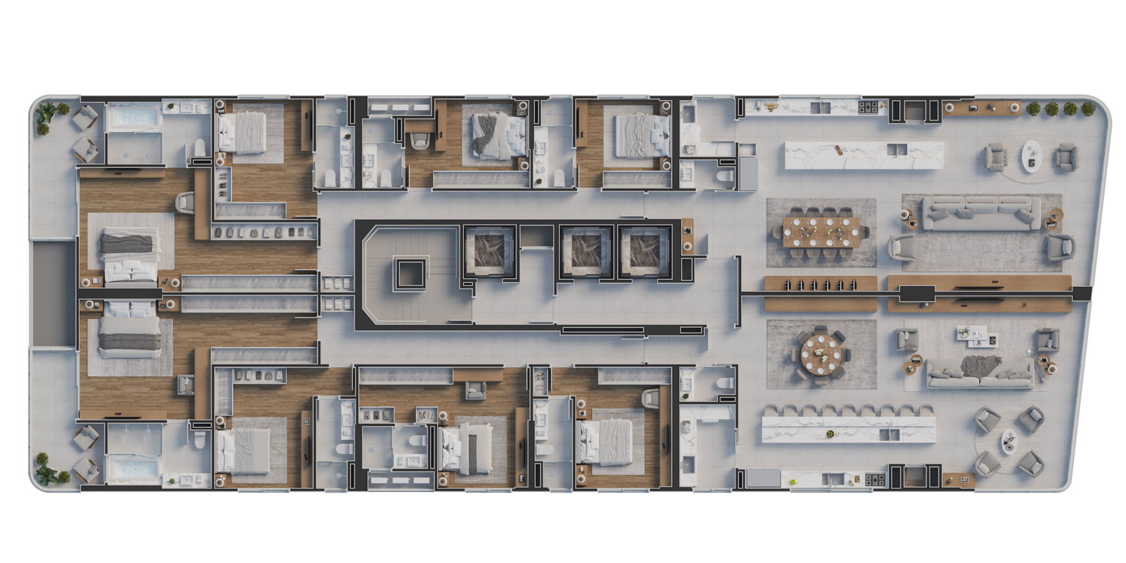Planta Pavimento Tipo do Legend Vila Rica