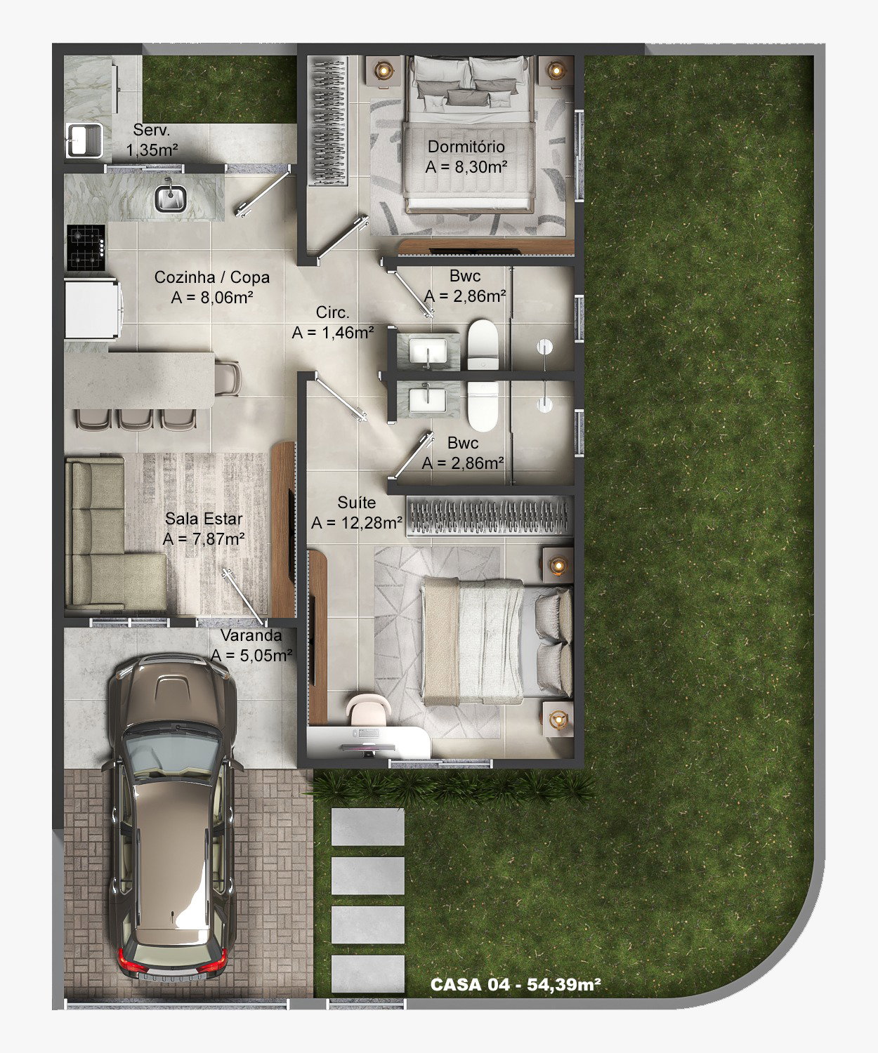 Planta 1 de Residencial Luisa