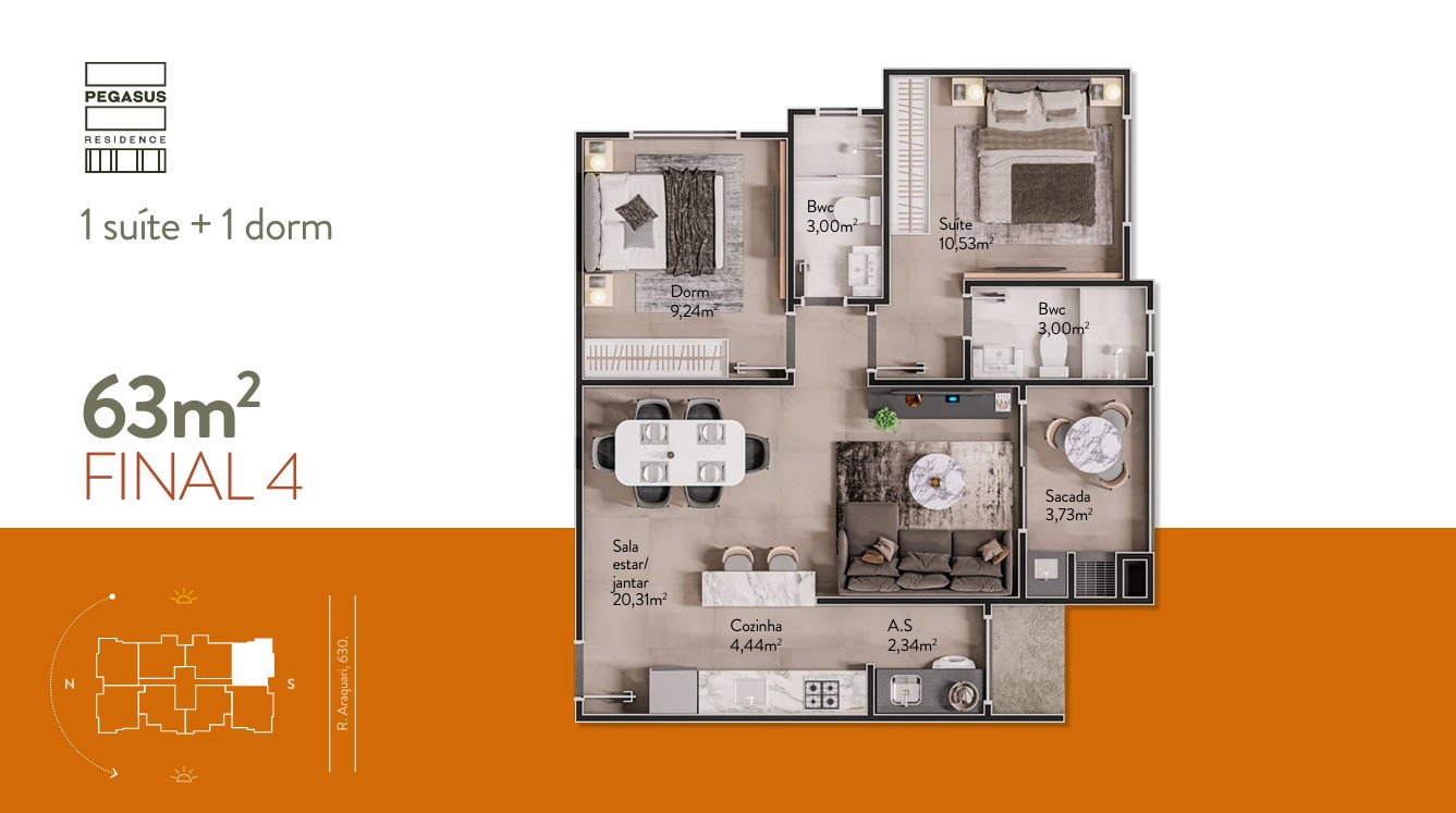 Planta 6 de Pegasus  Residence