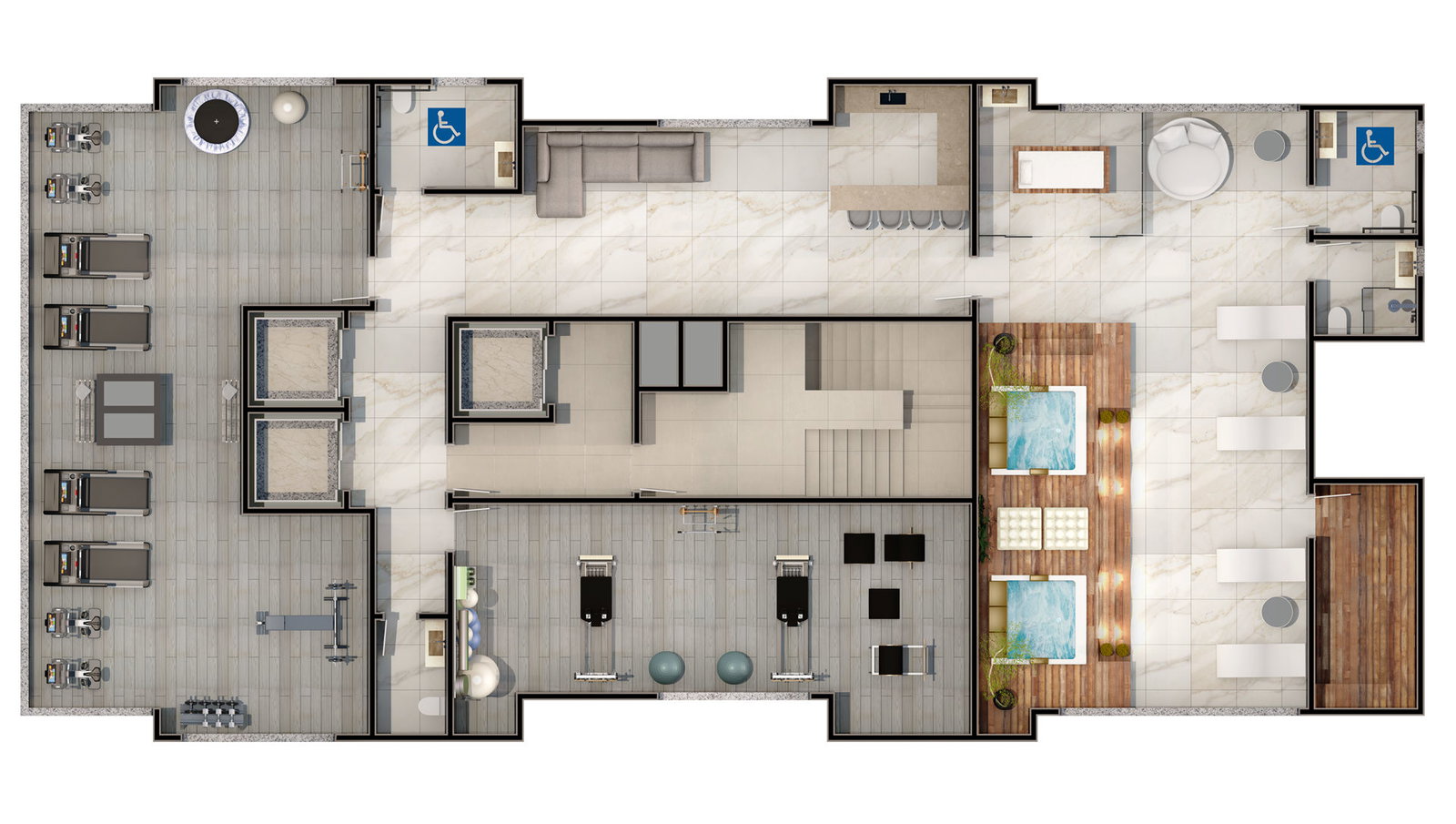Planta Lazer (2 de 2) do Grand Mirage Residence