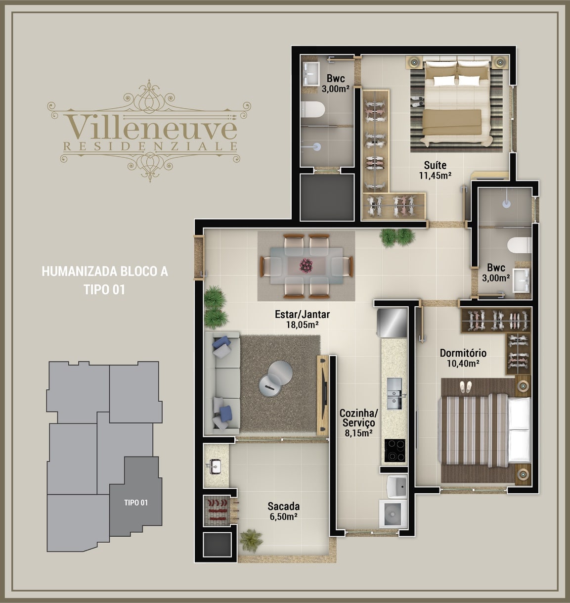 Planta 1 de Villeneuve