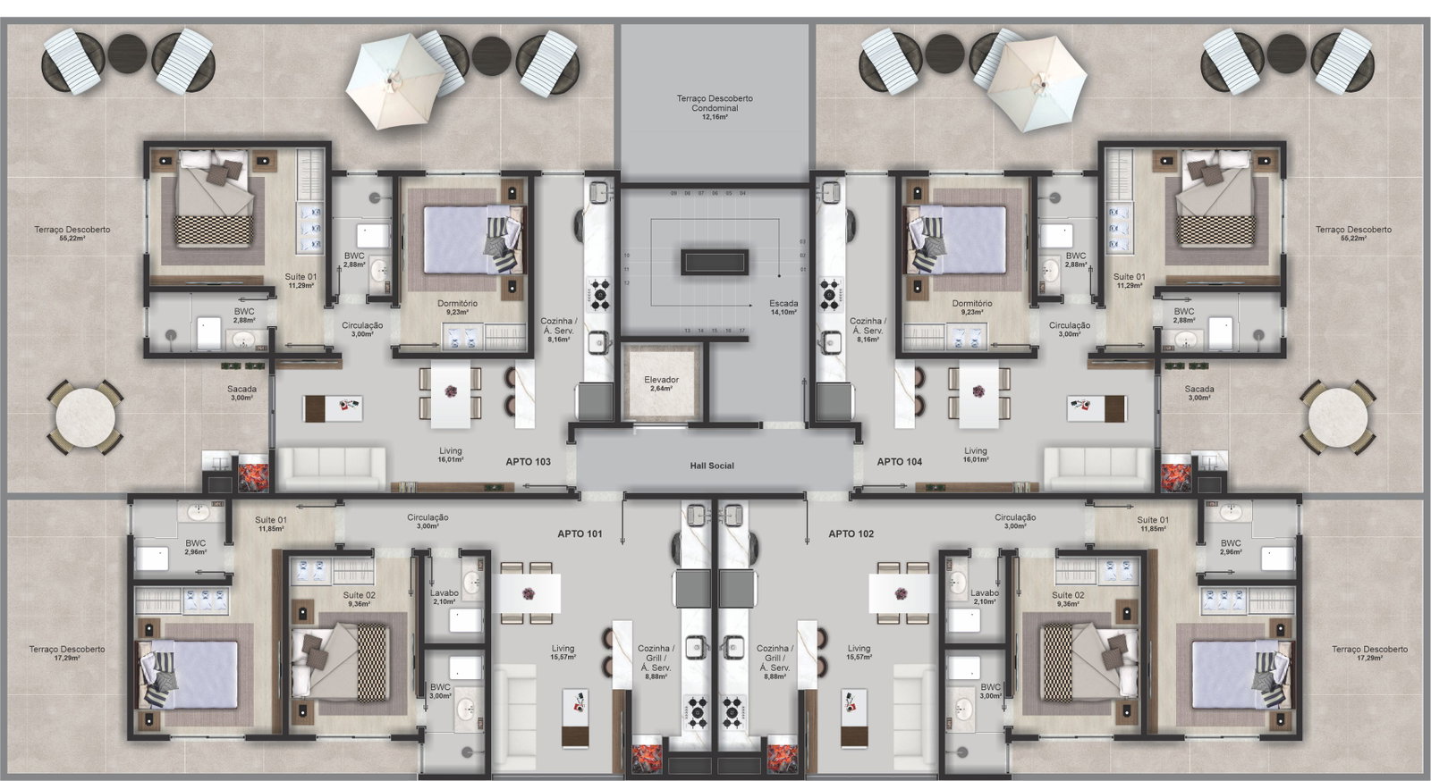 Planta 3 de Marbella Residence