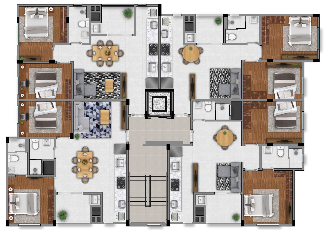 Planta 1 de Residencial Arbor