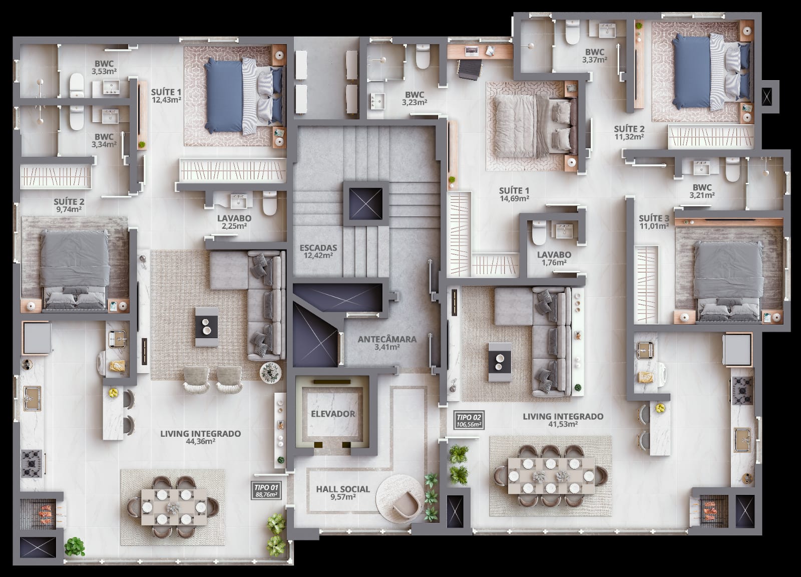 Planta 8 de Grand Trianon Residence