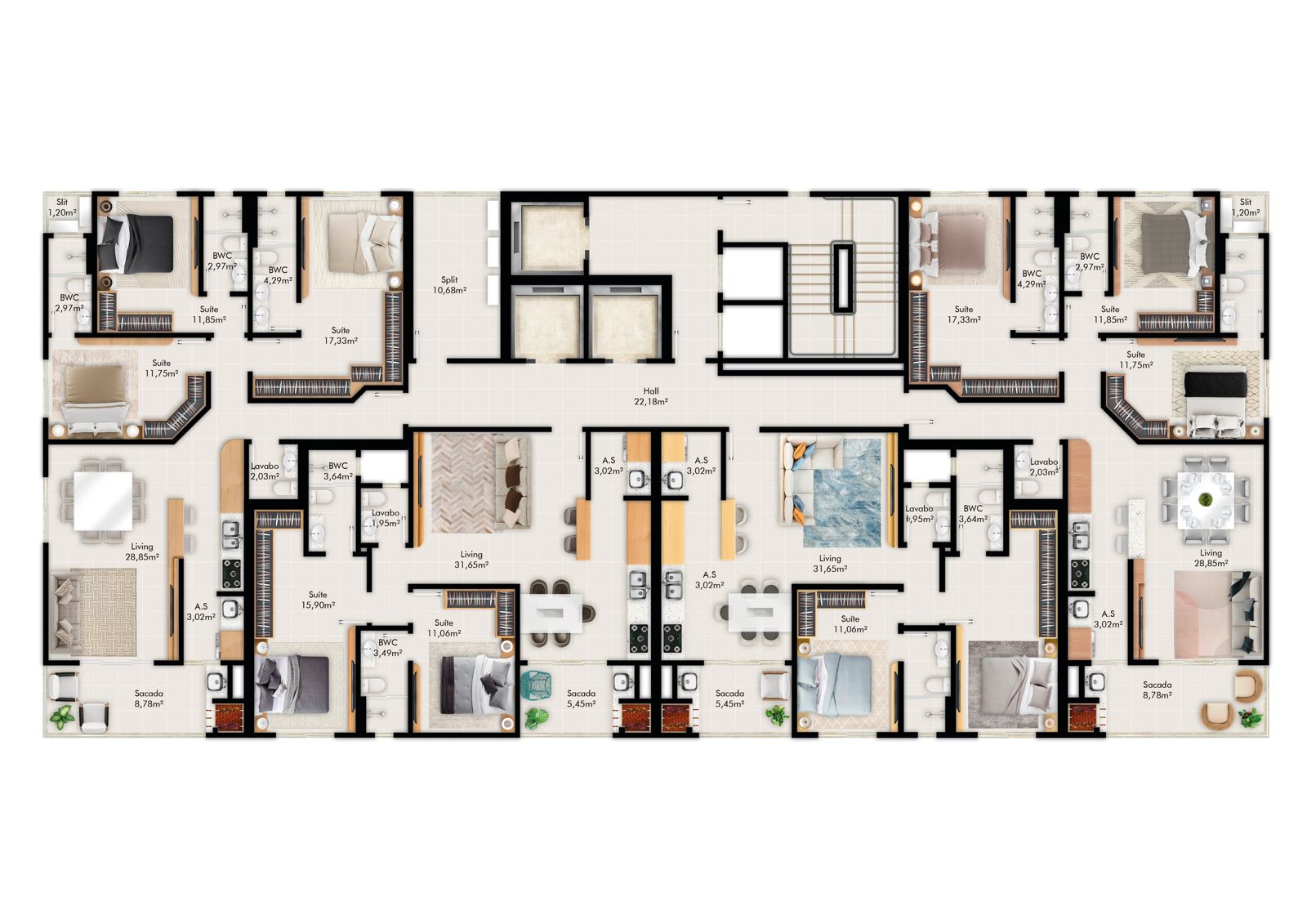 Planta 1 de Aquarius Residence