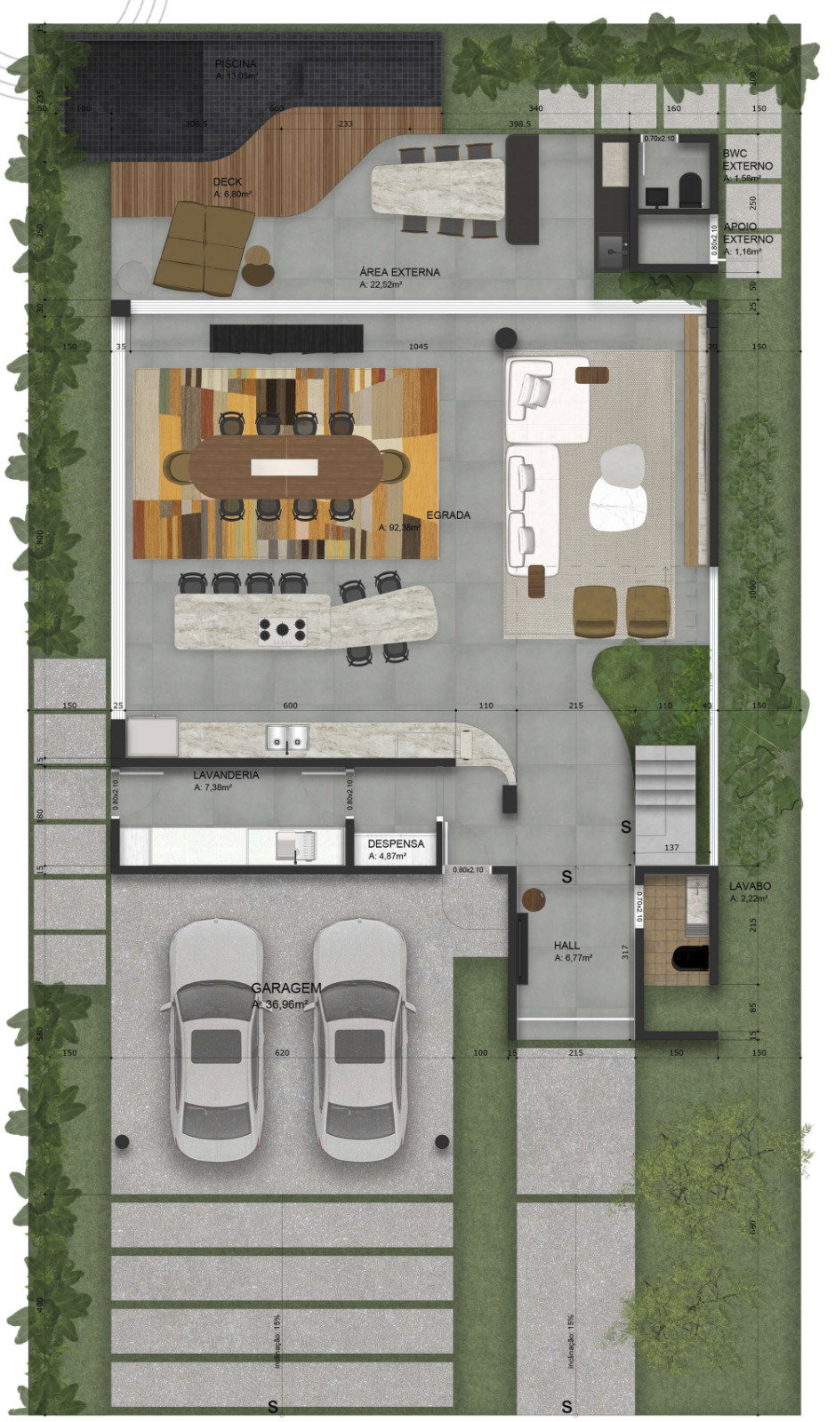 Planta 1 de Casa Bloco