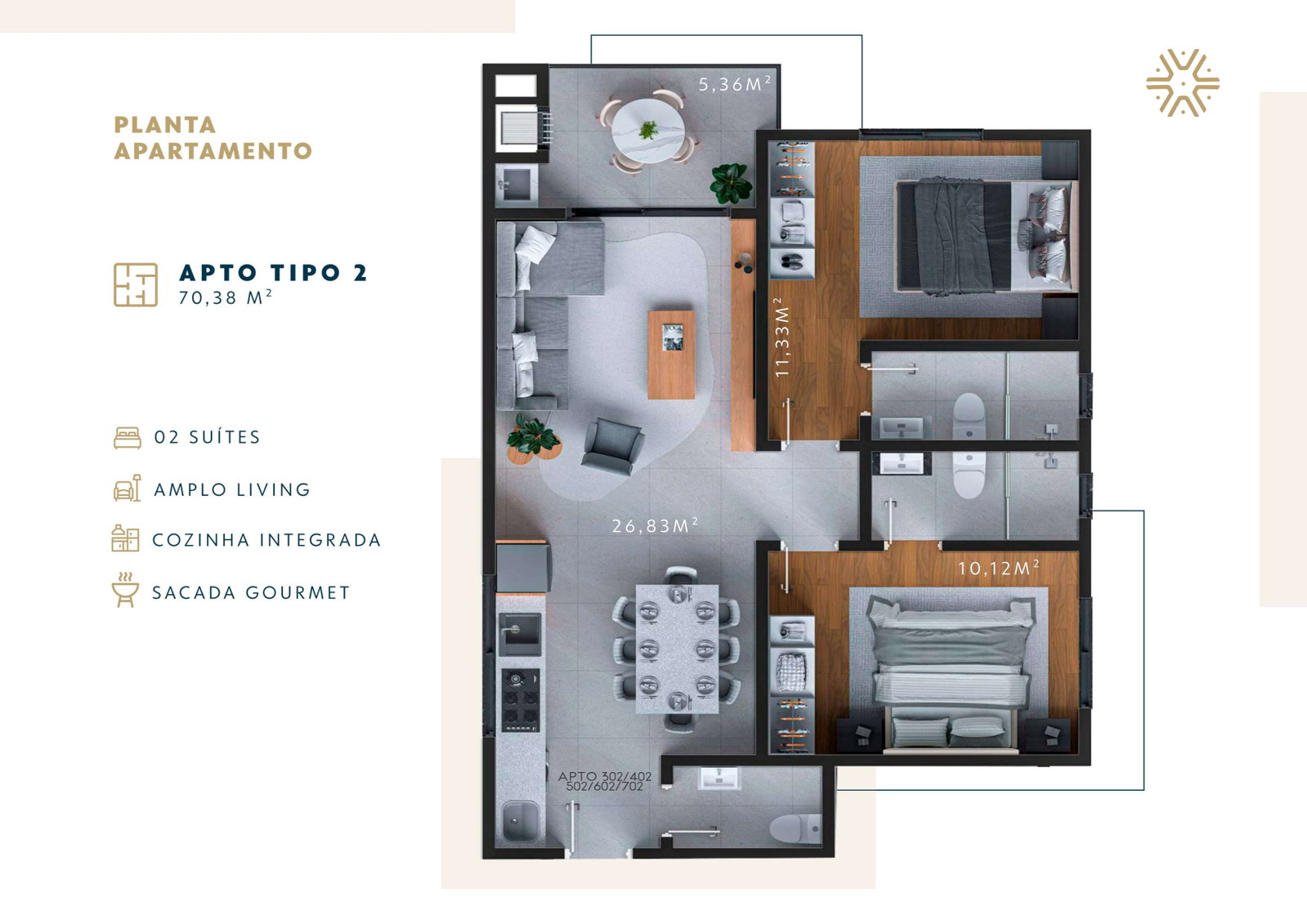 Planta 3 de Allure Residence