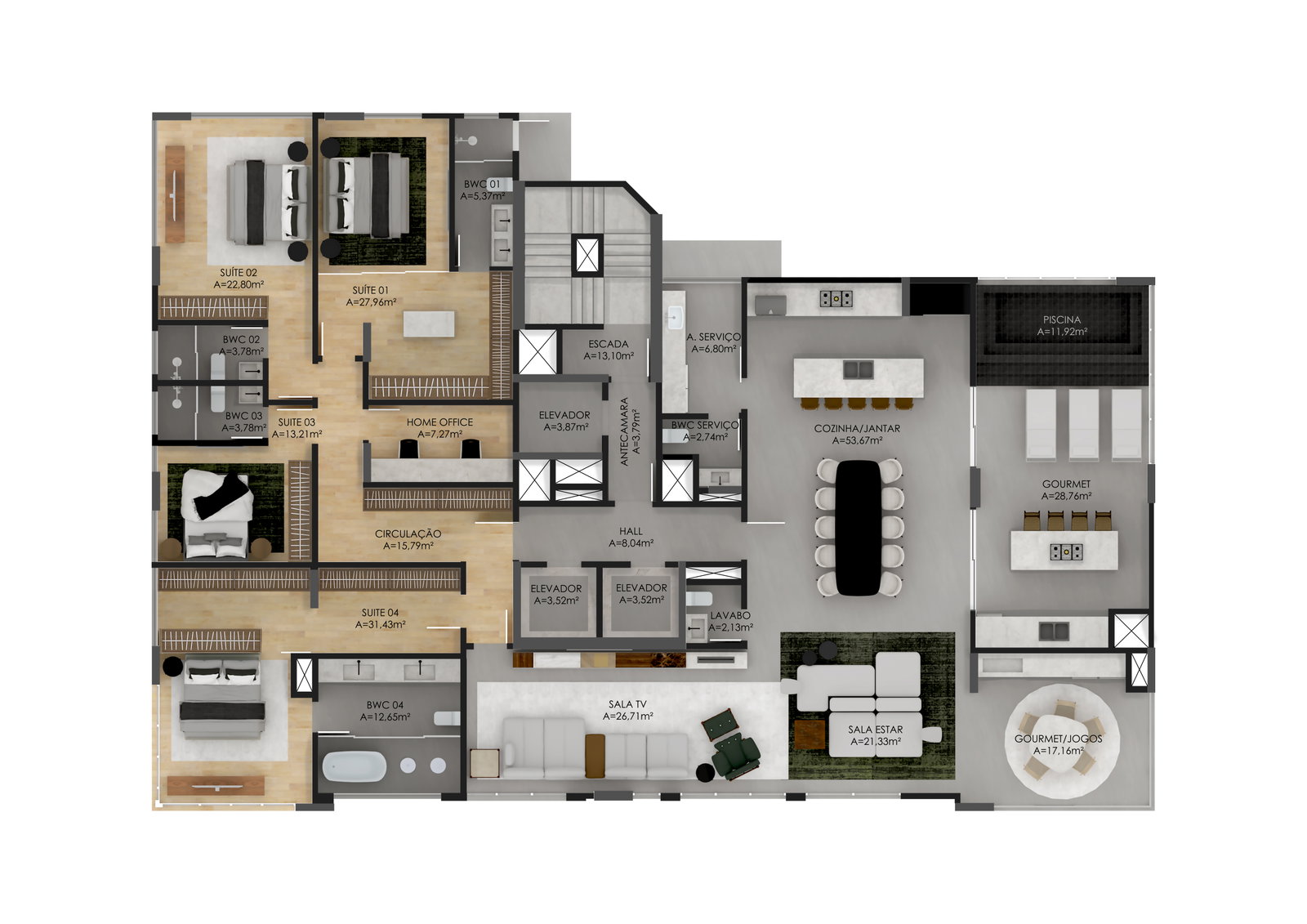 Planta 3 de Las Salinas Residences