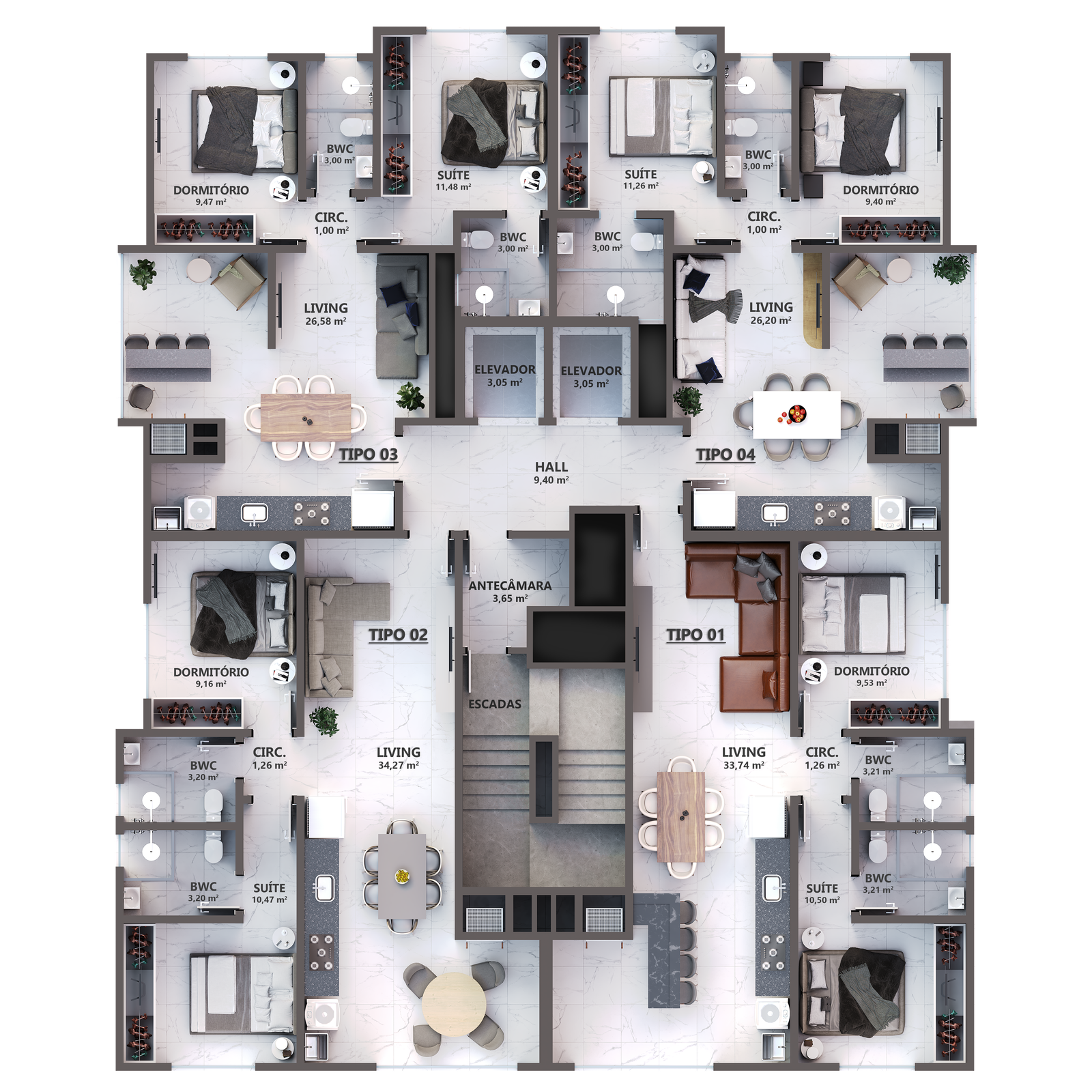 Planta 1 de Zion Residence