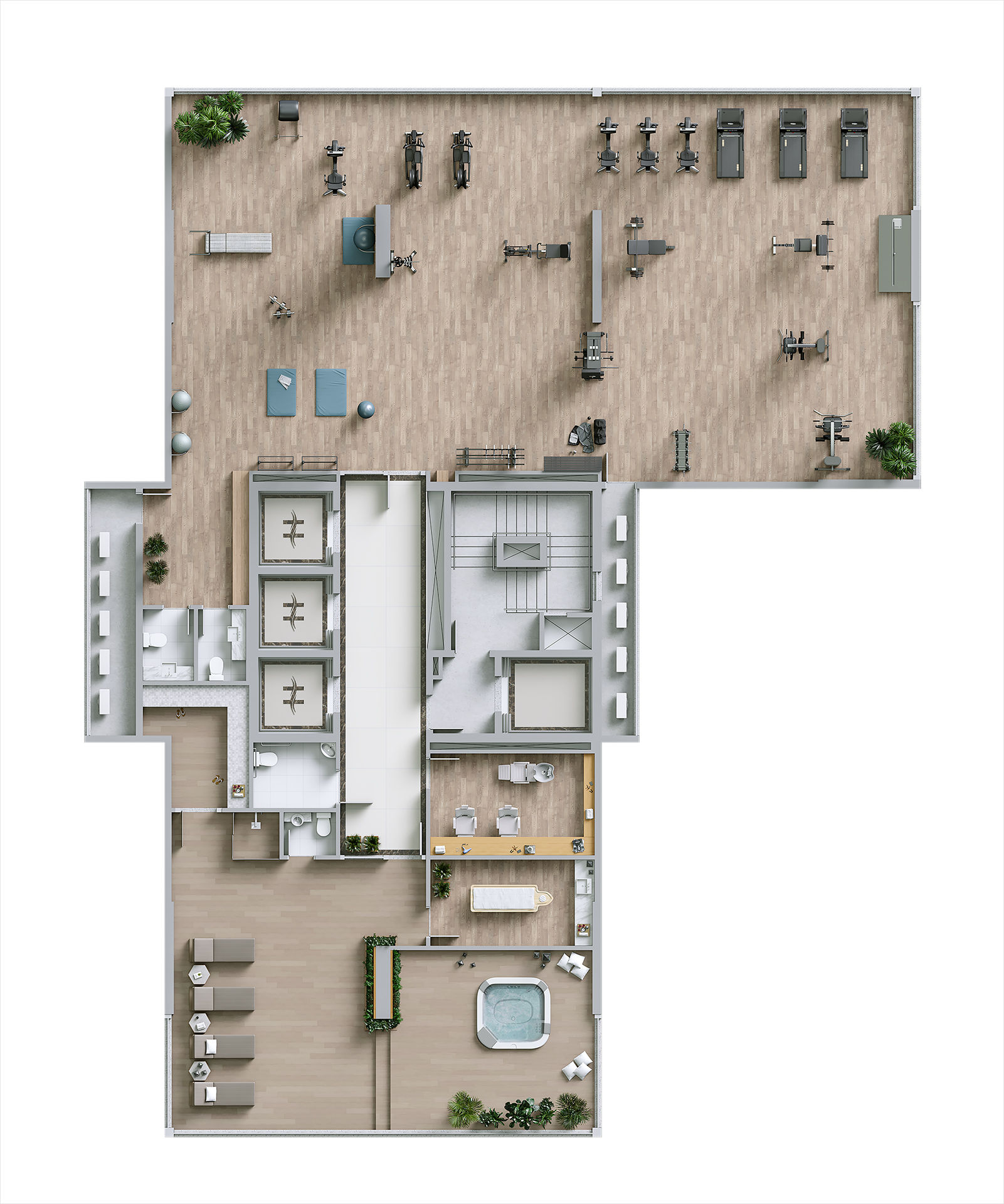 Planta Lazer (1 de 2) do Horizon Residence