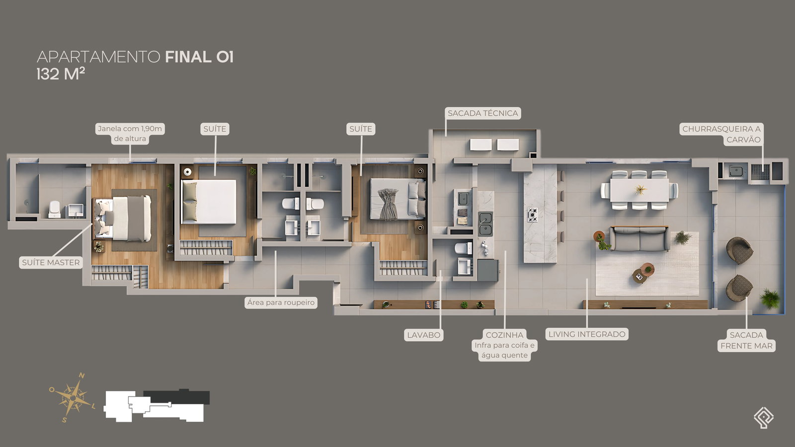 Planta 6 de Ocean Club Tabuleiro