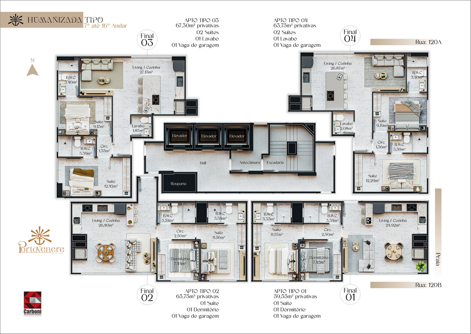 Planta 1 de Portovenere Residenziale