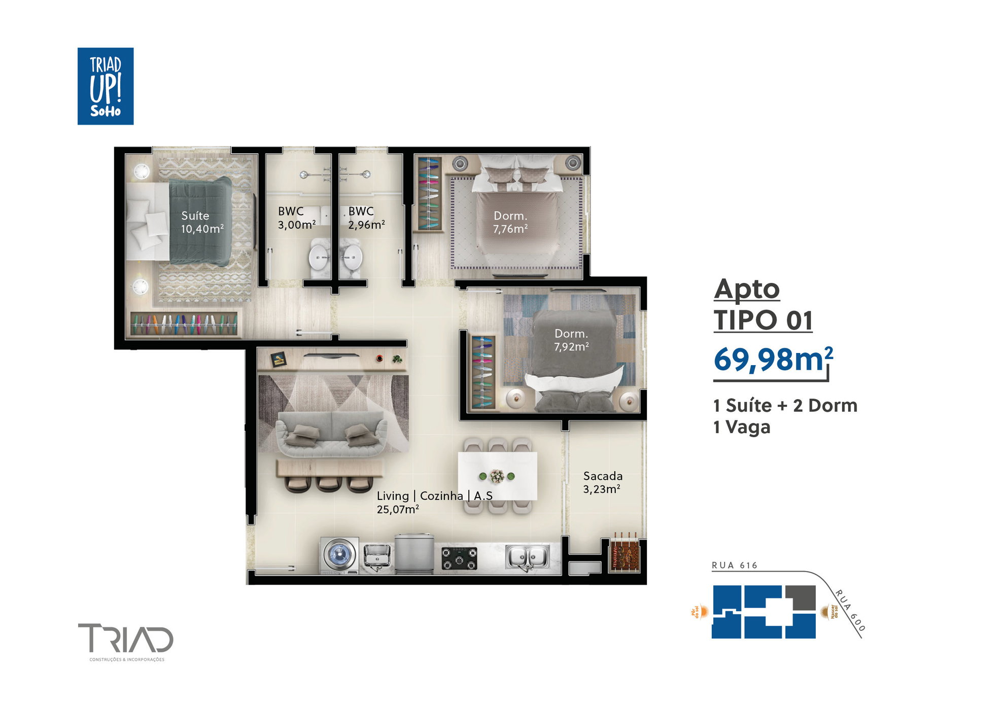 Planta 1 de Triad Up! SoHo