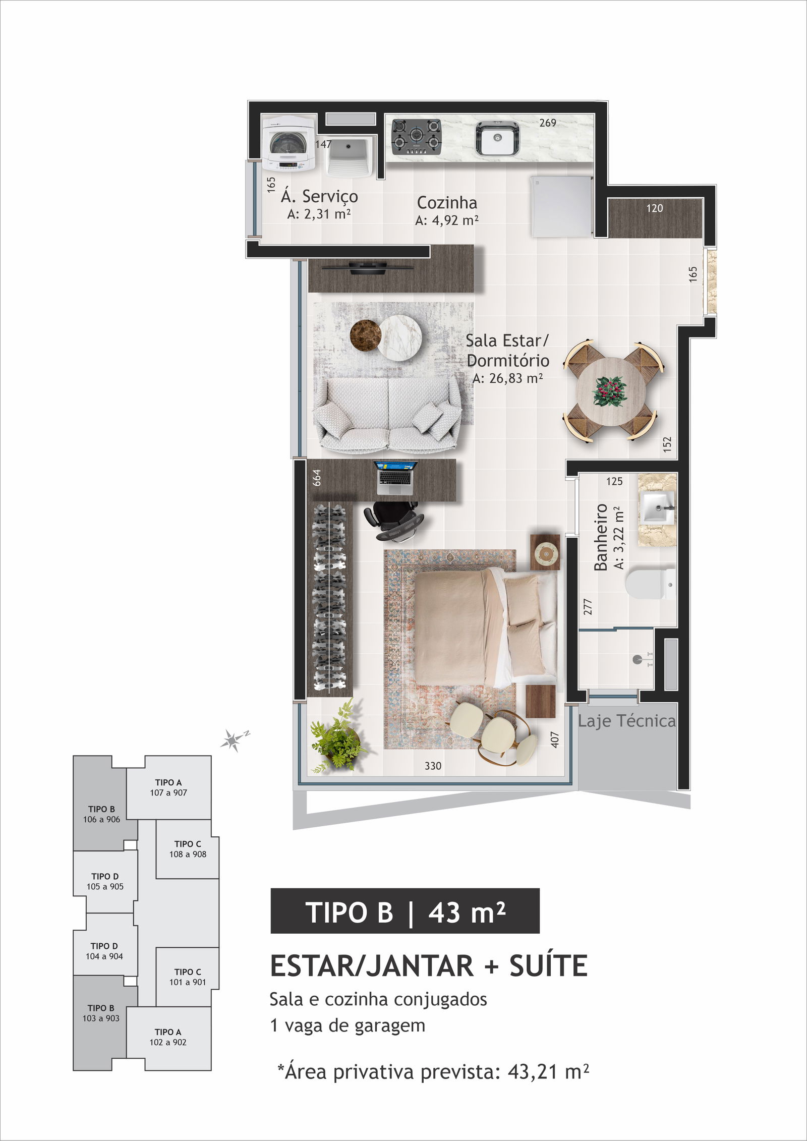 Planta 11 de Edifício Sunrise Studios