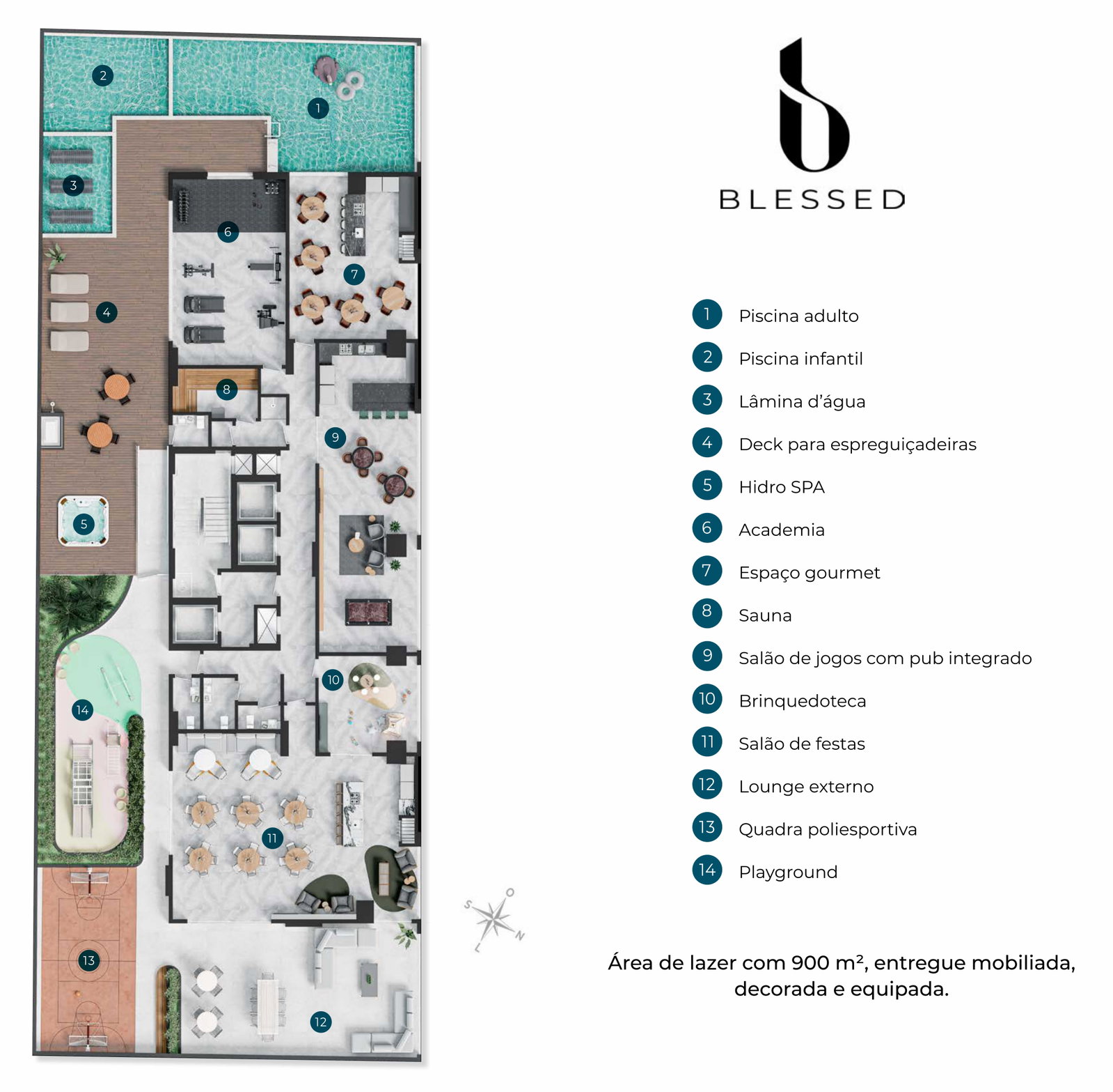 Planta Lazer do Blessed
