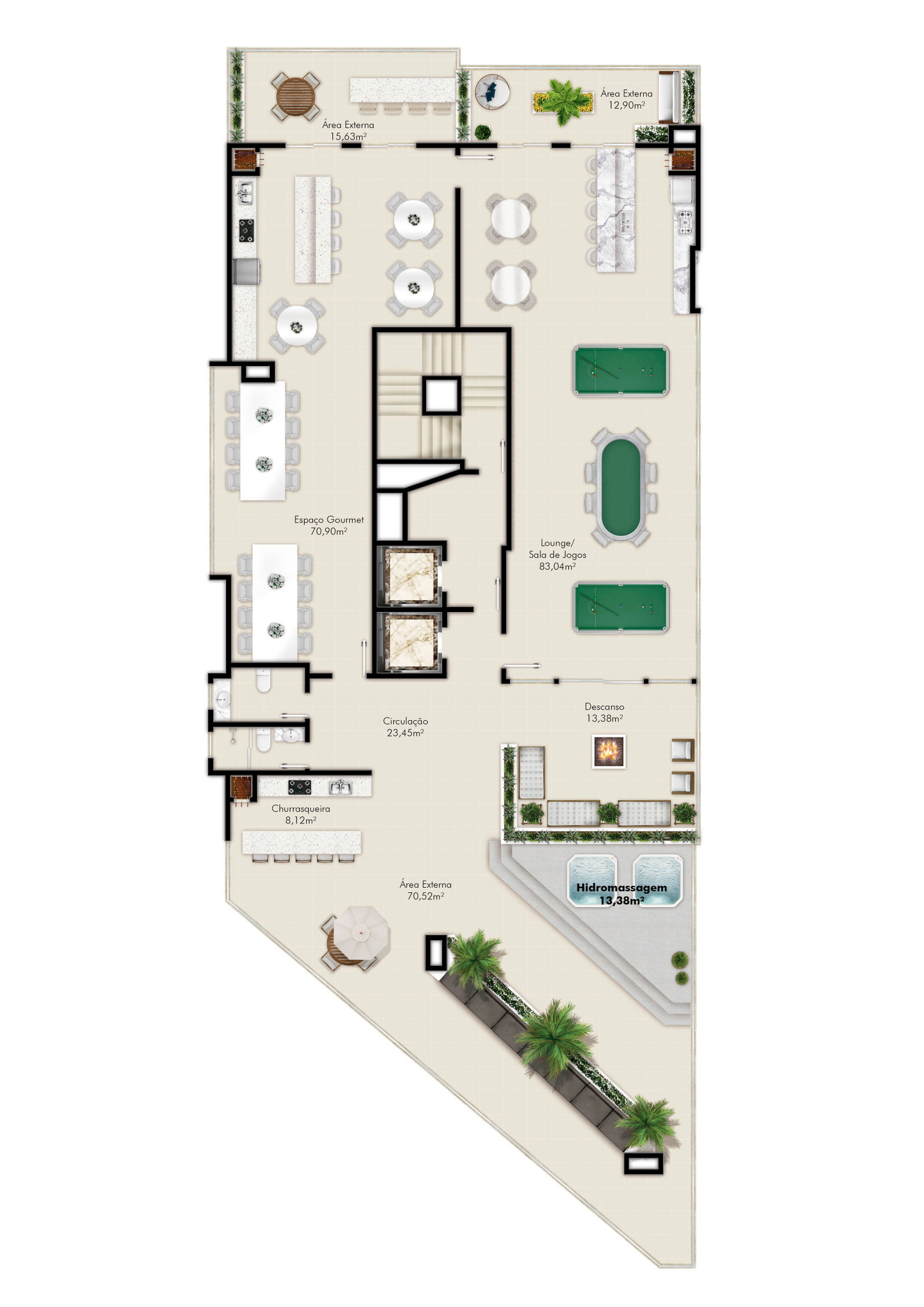 Planta Lazer · Rooftop do Gran Vittoria