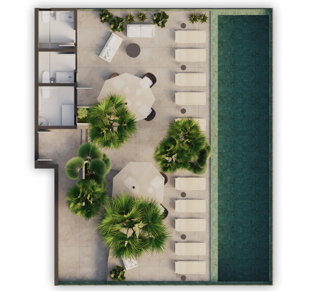 Planta Lazer (2 de 3) do Horizon Residence