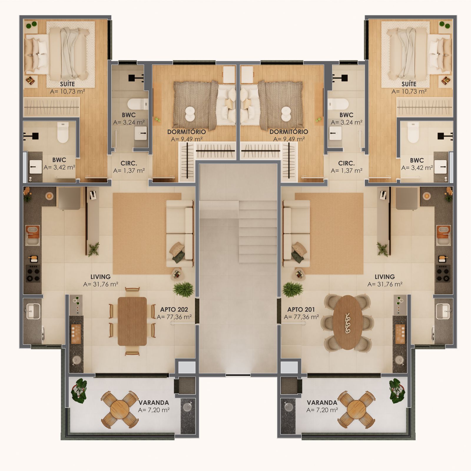 Planta 2 de Residencial Floratta