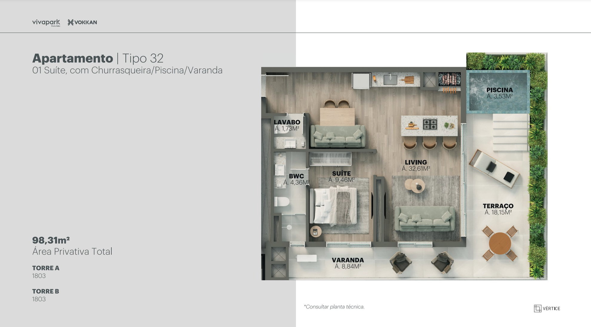 Planta 28 de Edifício Vértice
