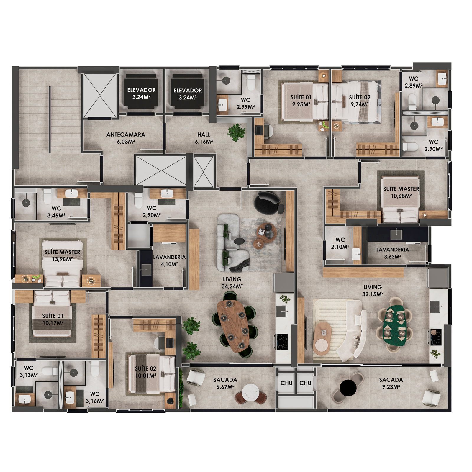 Planta 2 de Residencial Porto Veneza