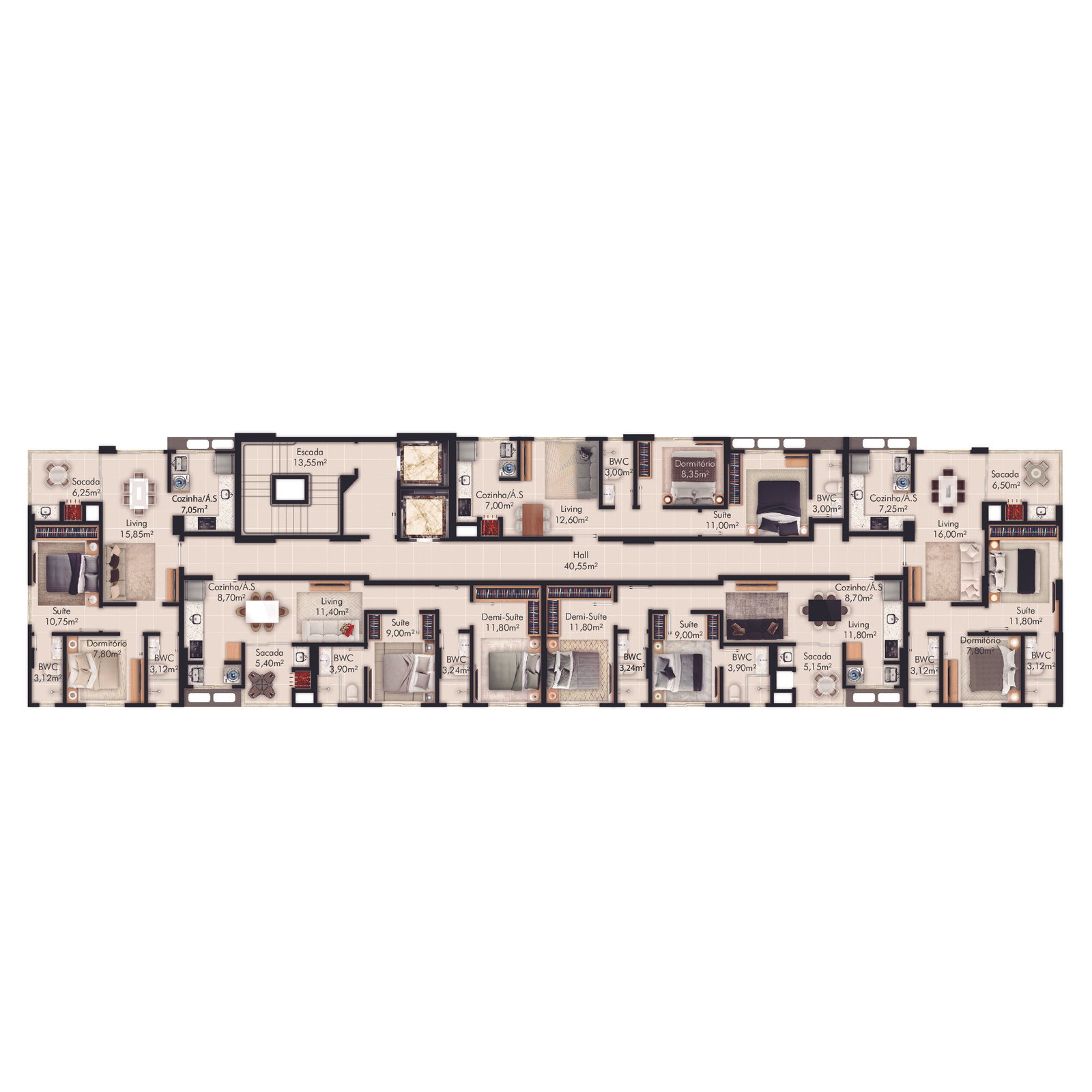 Planta 3 de Ametrina Residence