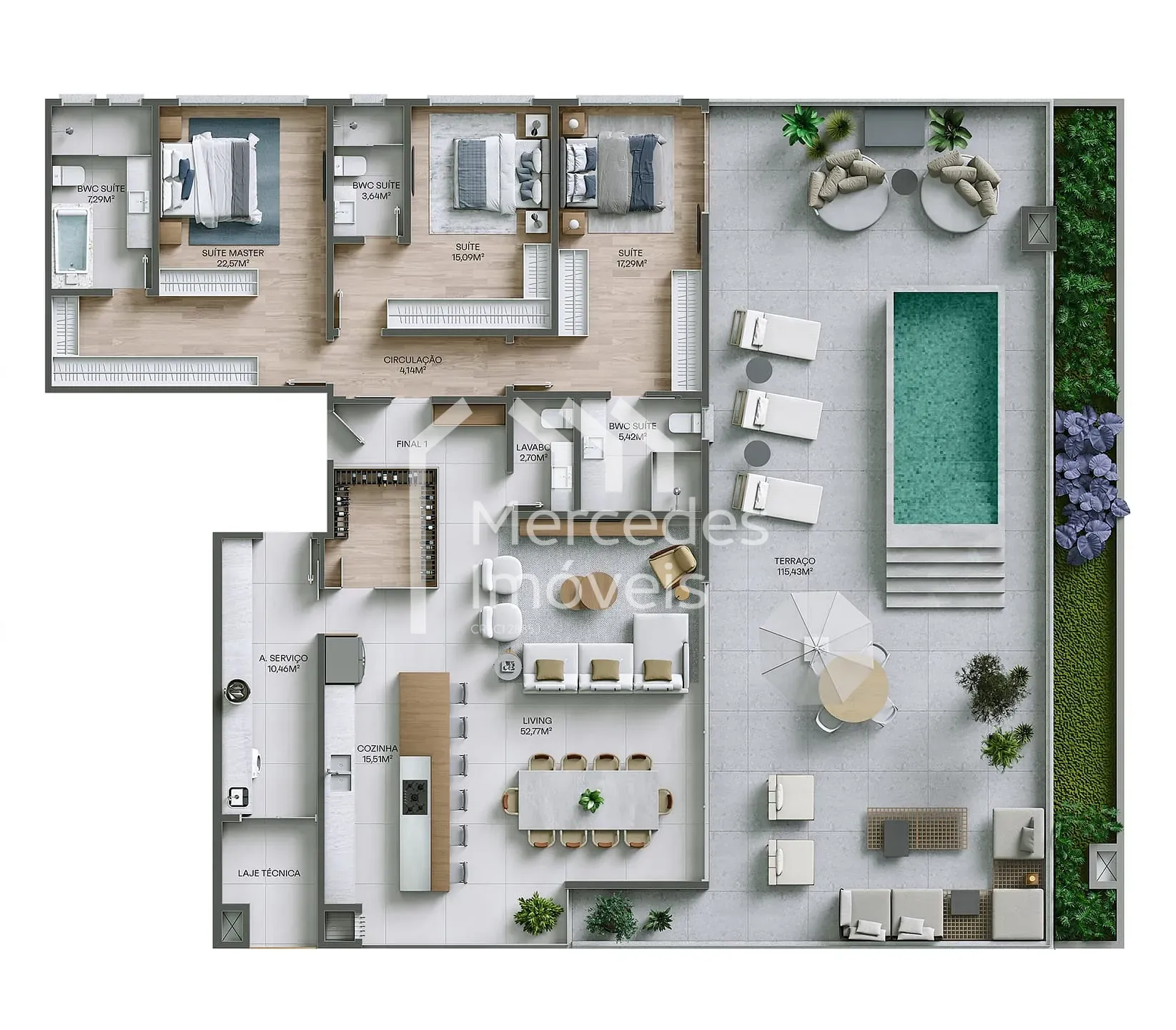 Foto 25 de Apartamento com terraço, 3 suítes à venda, 340,68m² - Praia Brava de Itajaí, Itajaí, SC