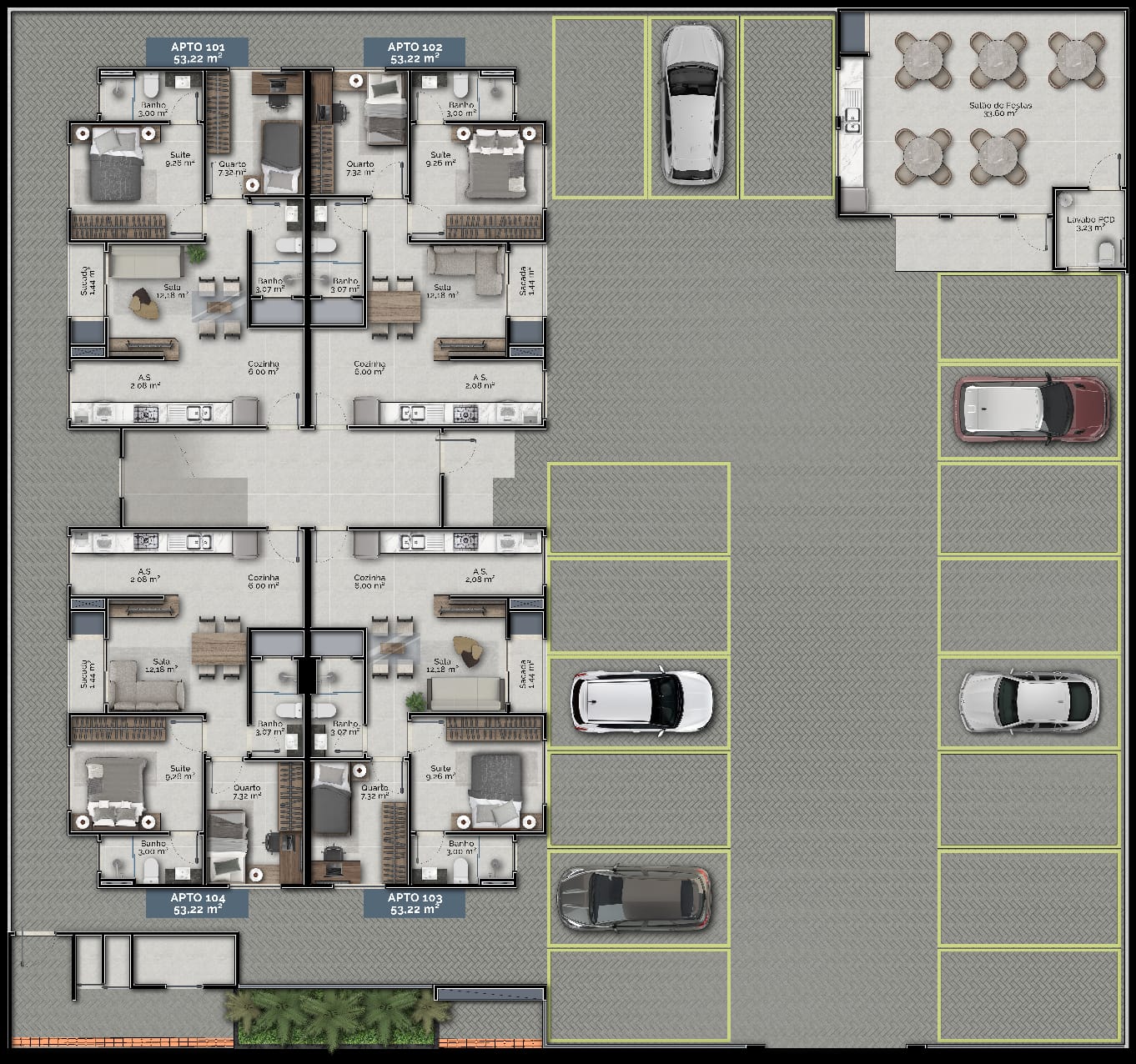 Planta 1 de Residencial Maui