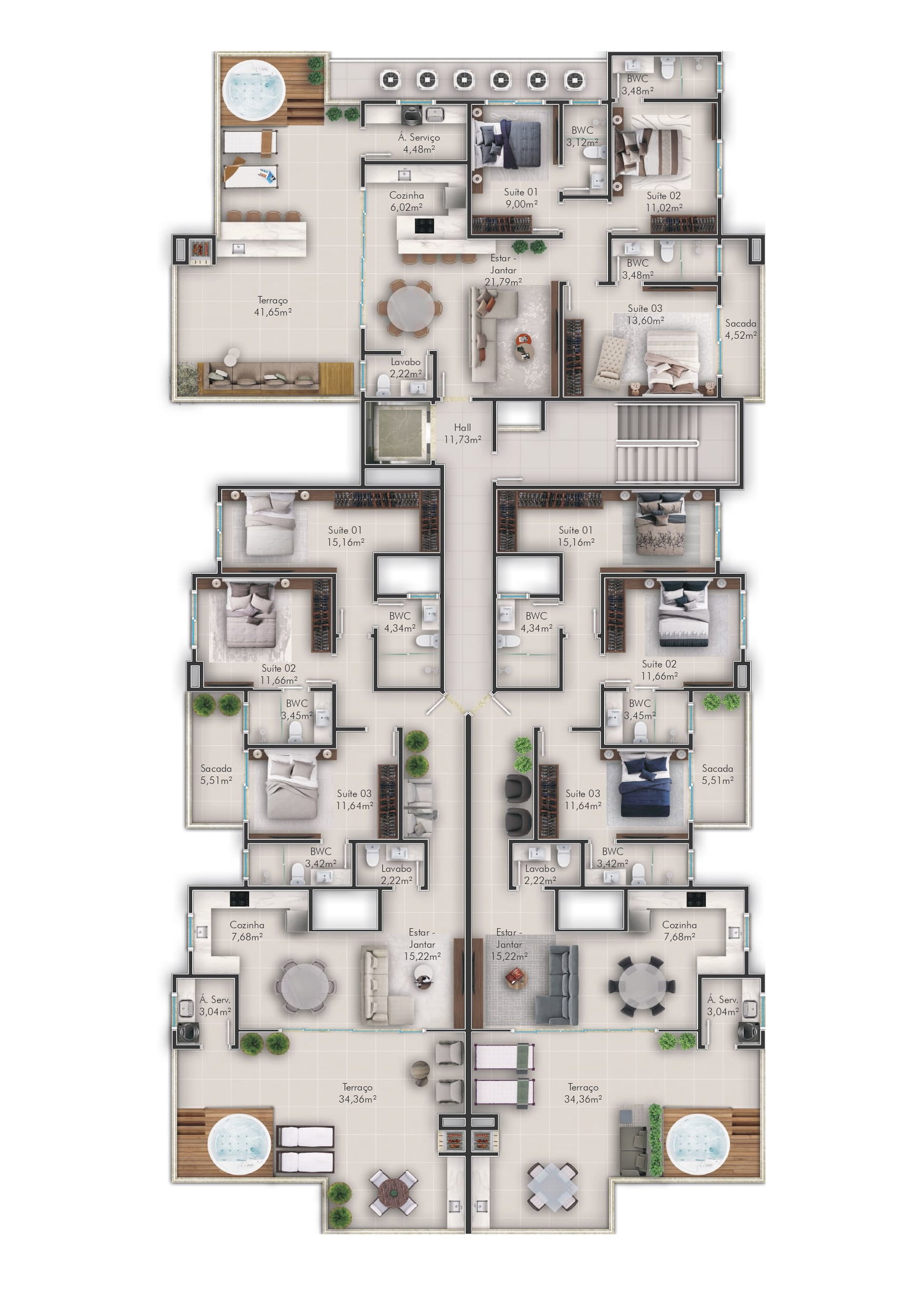 Planta 2 de Antúrios Residence