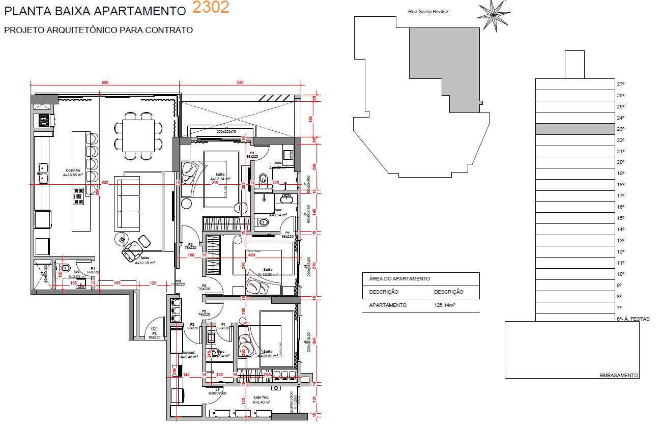 Planta 3 de Apto 2302 Casa Atalaia 47