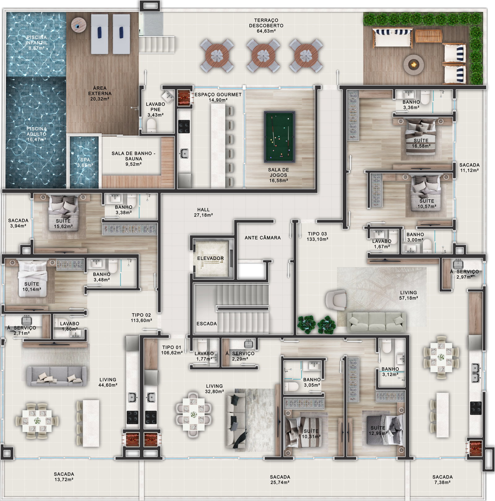 Planta 1 de Bombas Home Club