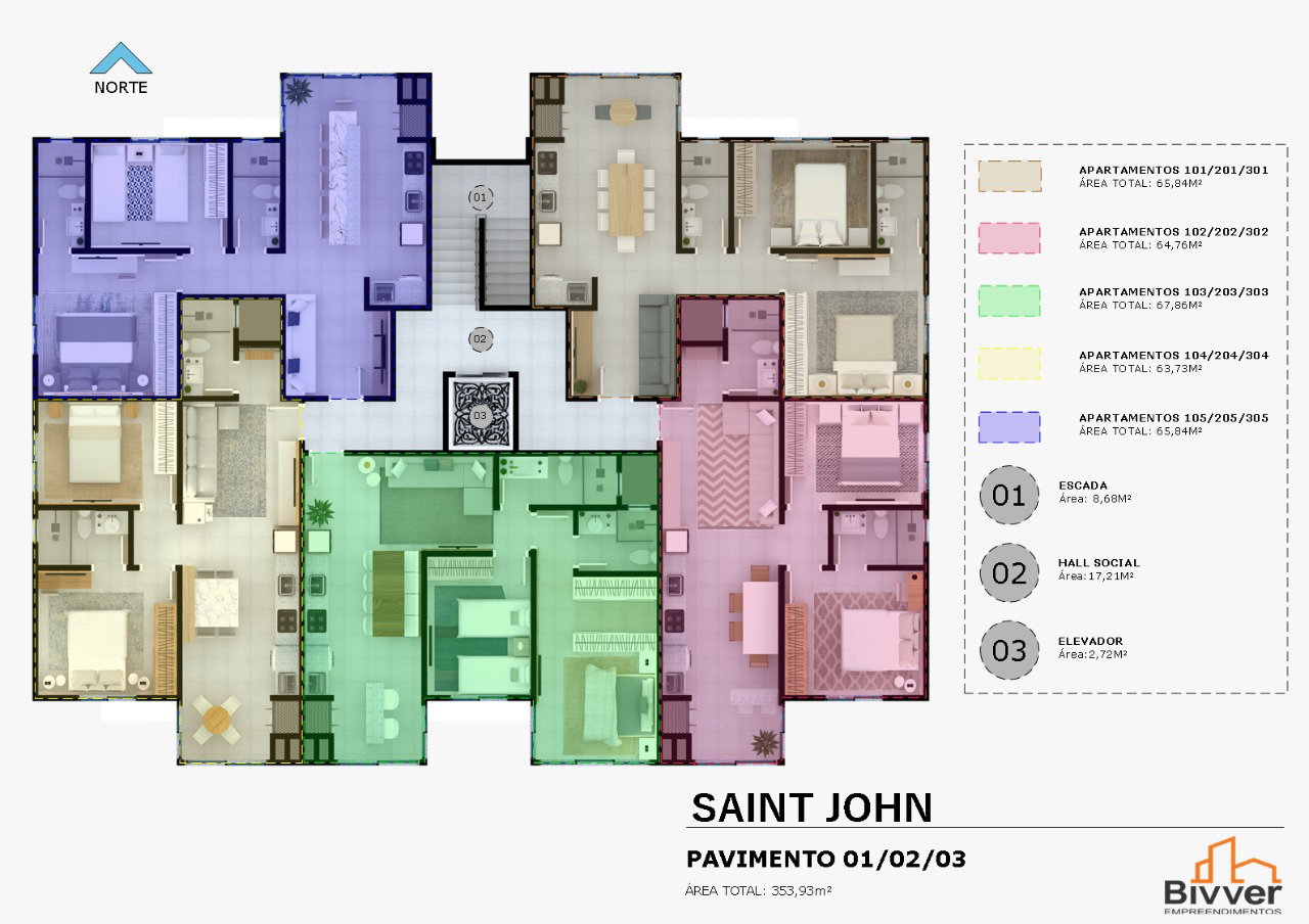 Planta 23 de Residencial Saint John