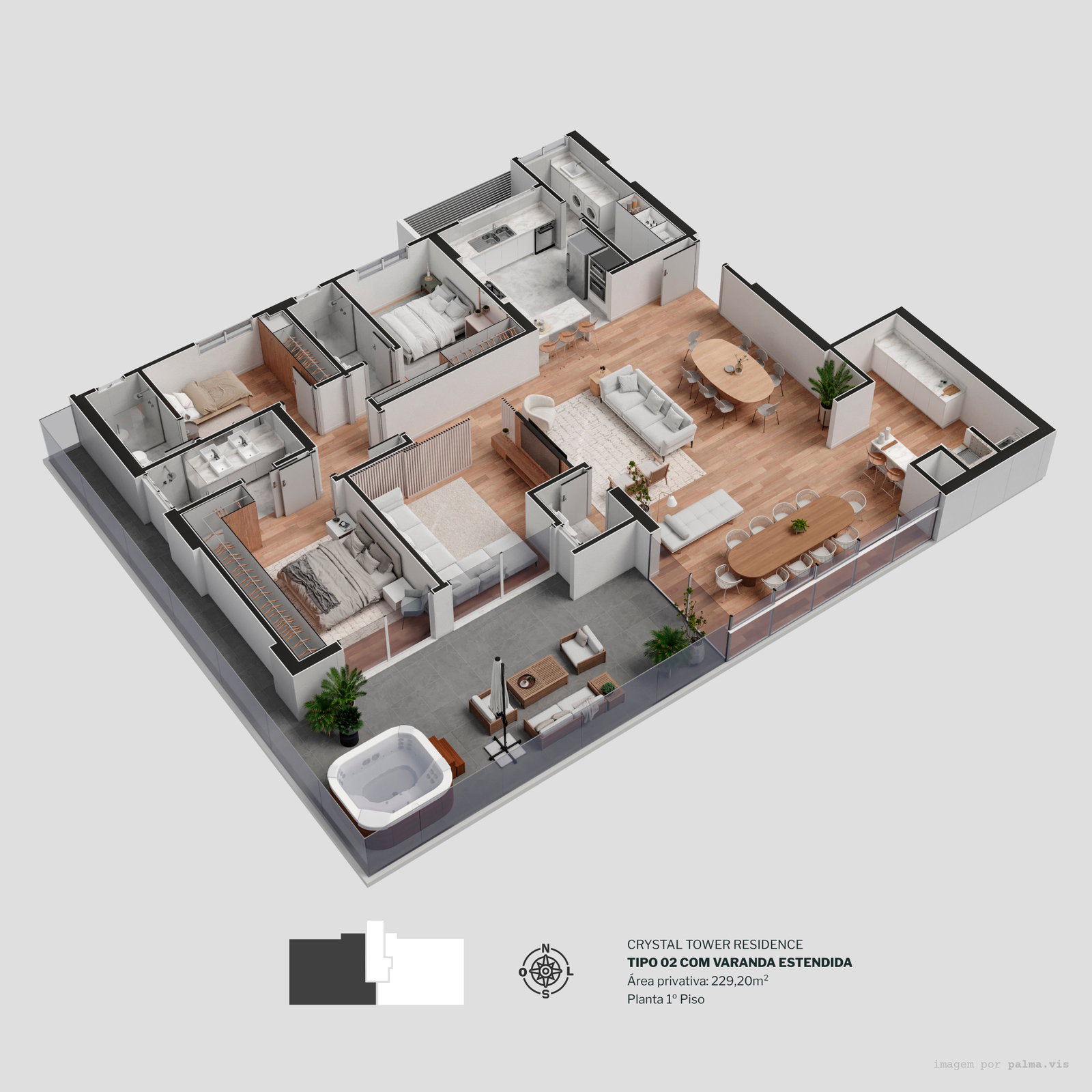 Planta 18 de Diamond Crystal Tower
