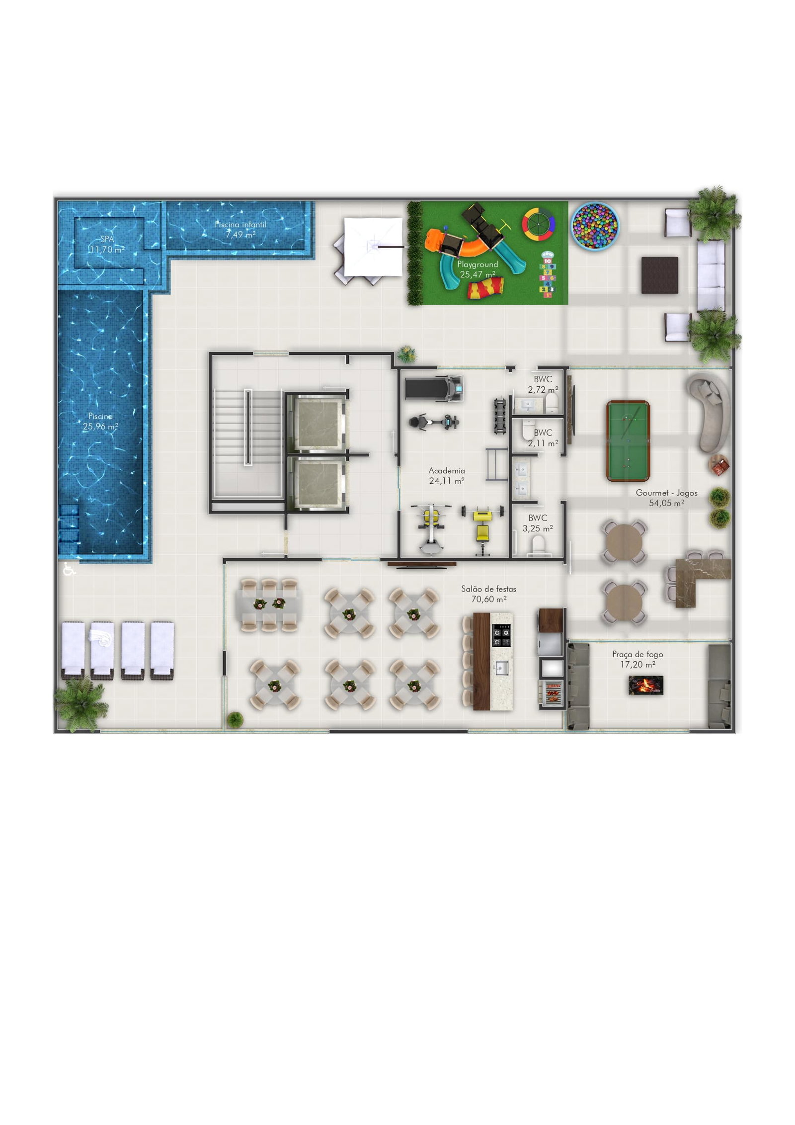 Planta Lazer · Rooftop do Exuberance Tower