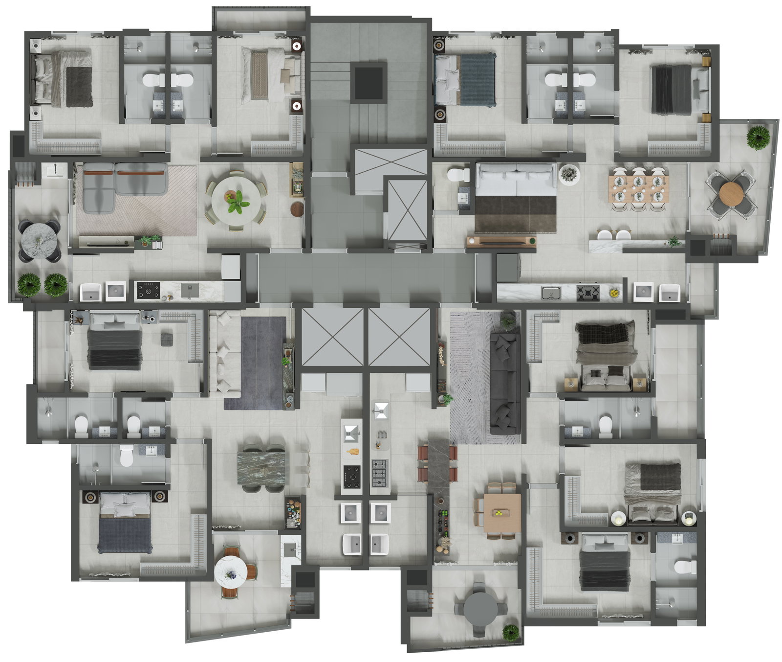 Planta 1 de Essência Residence