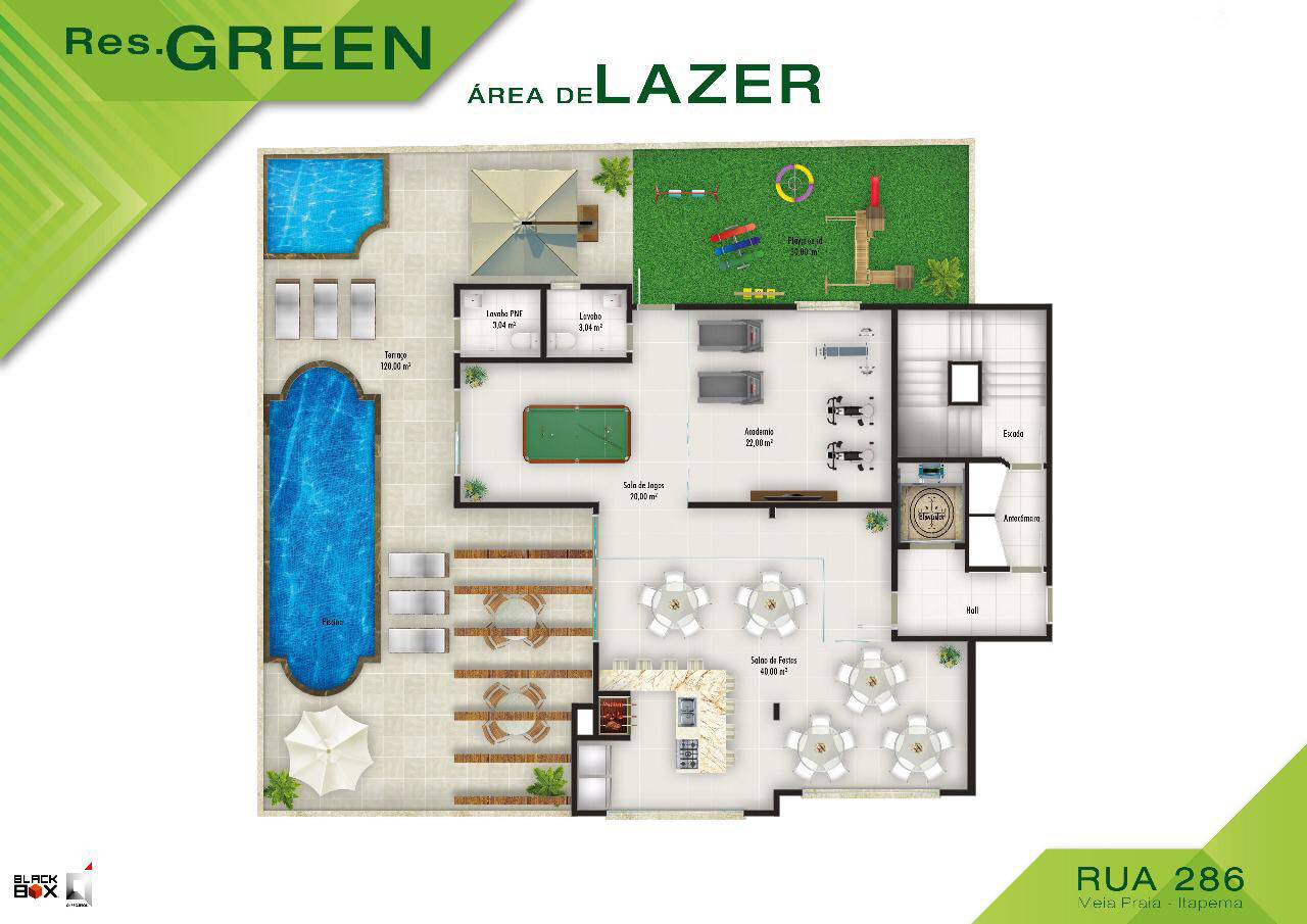 Planta Área de Lazer do Green