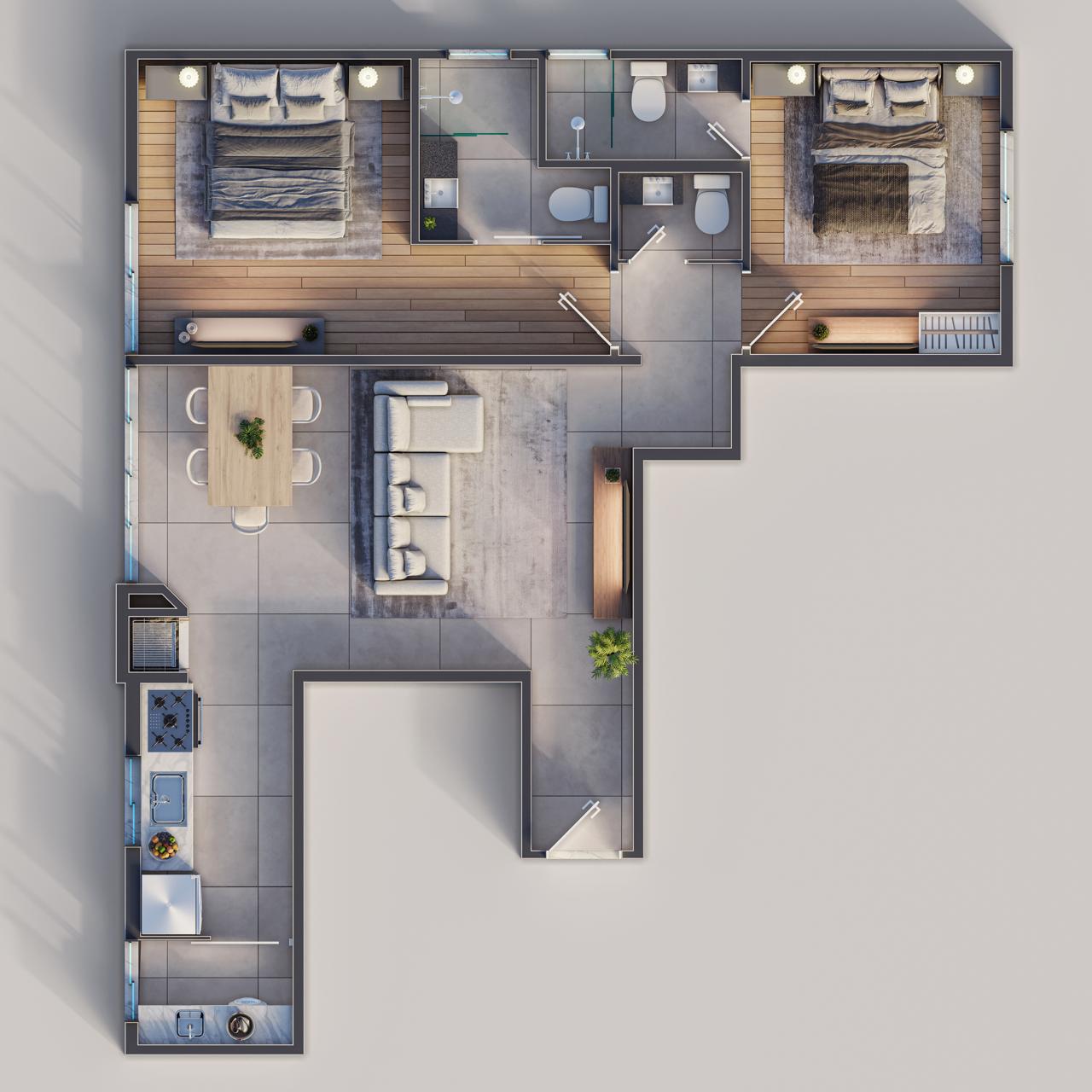 Planta 1 de Residencial Palermo
