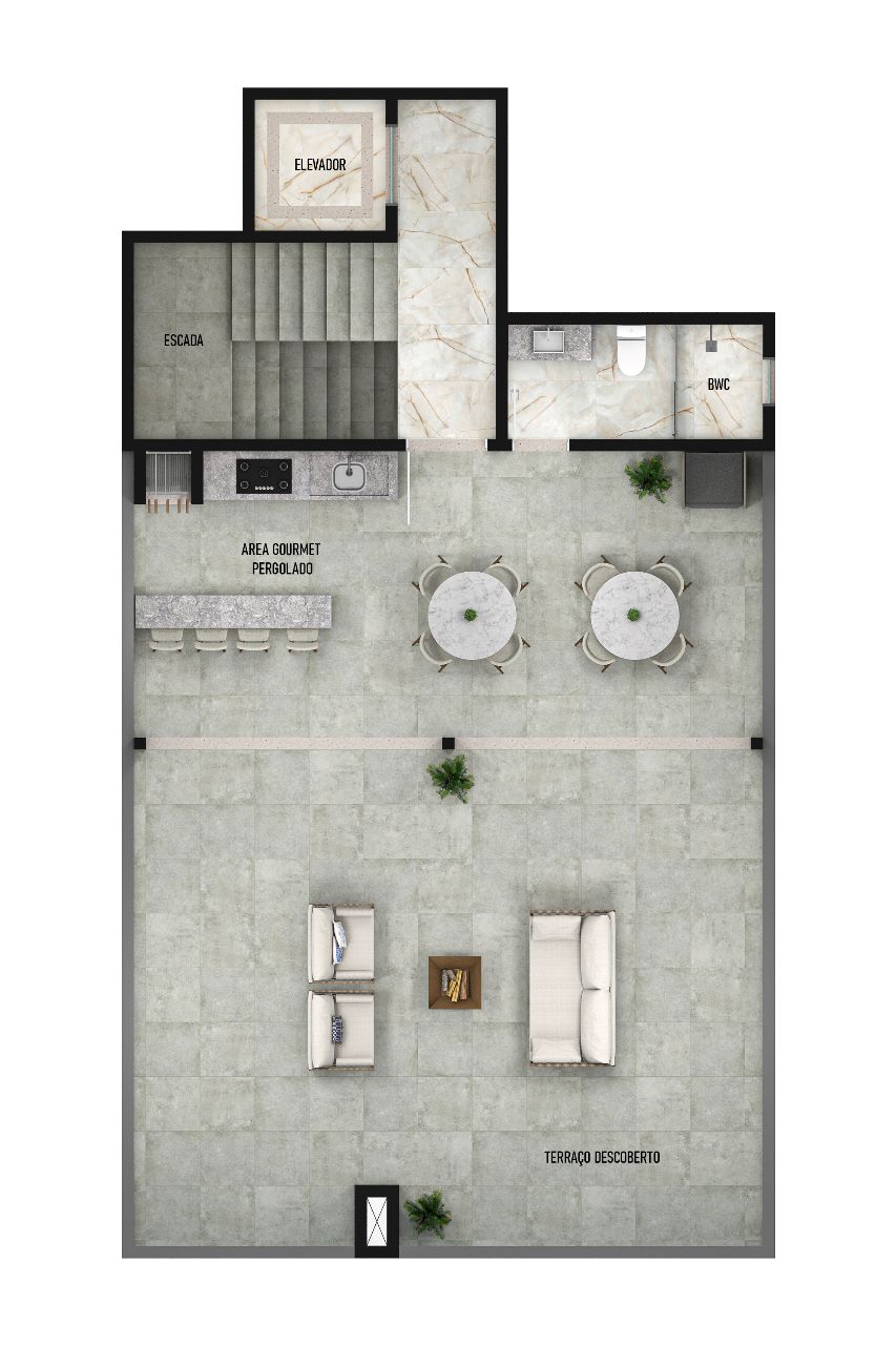 Planta 3 de Ilha de Santos Residence