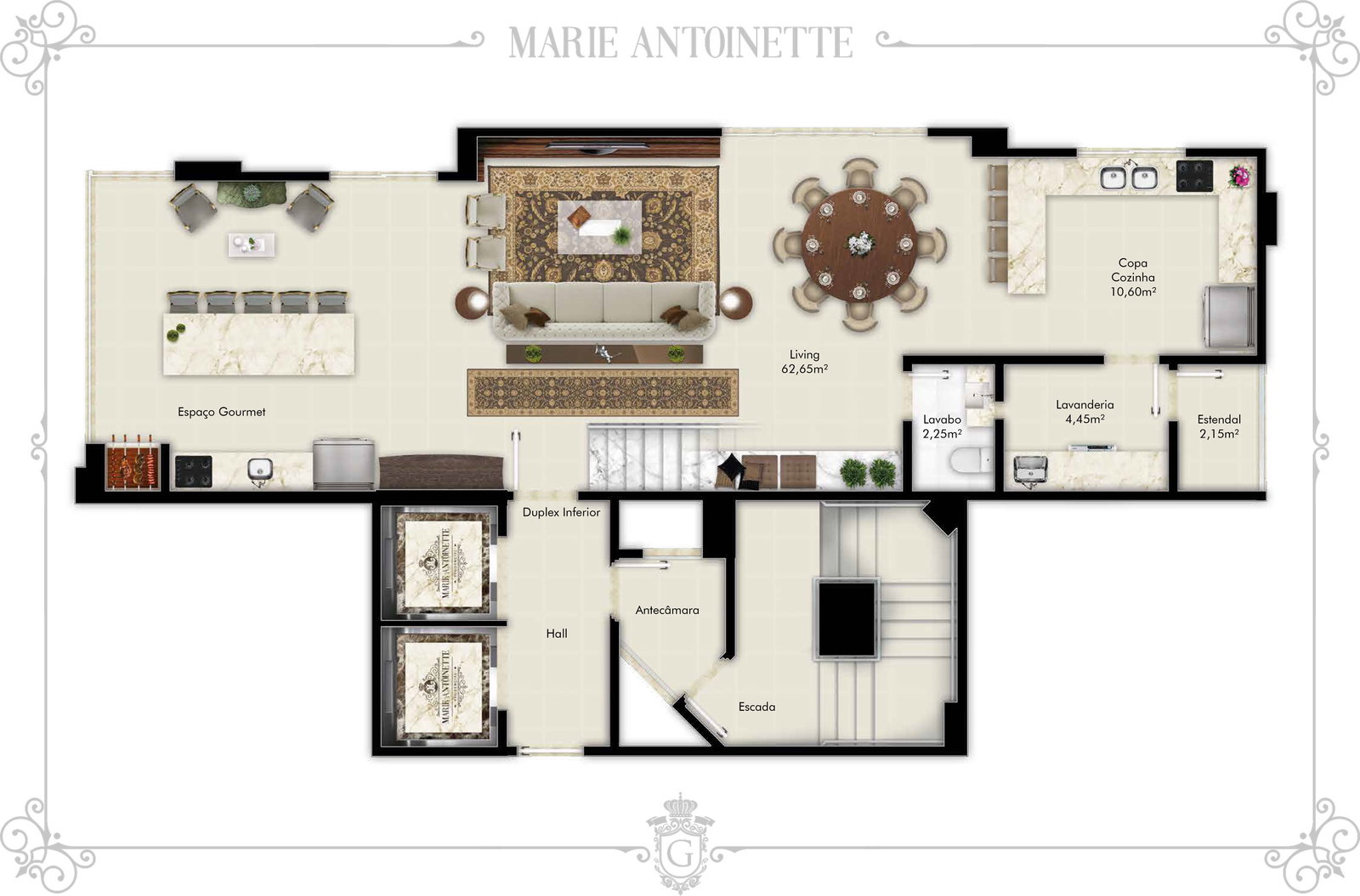 Planta 3 de Marie Antoinette