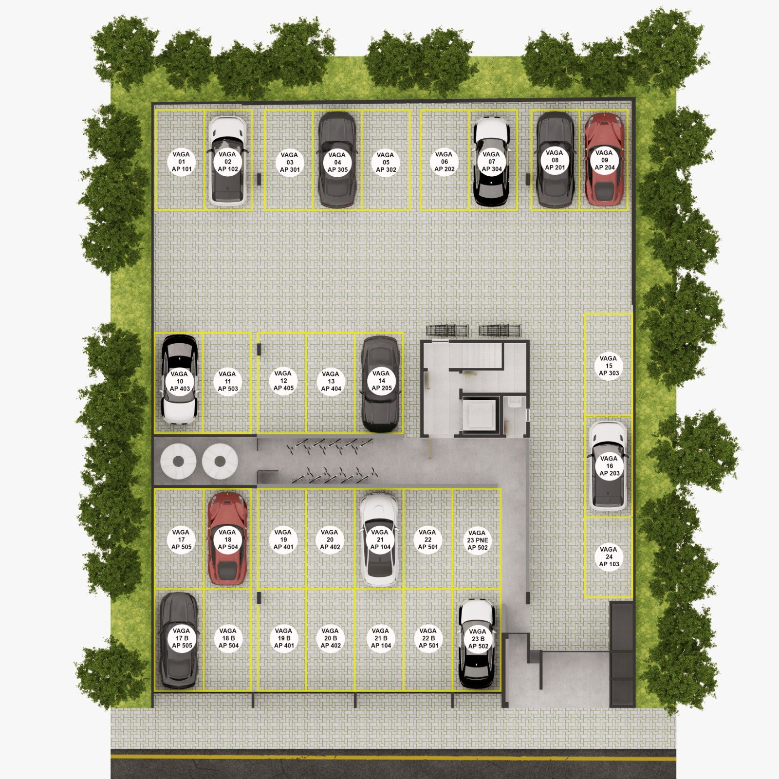 Planta 1 de Residencial Milão