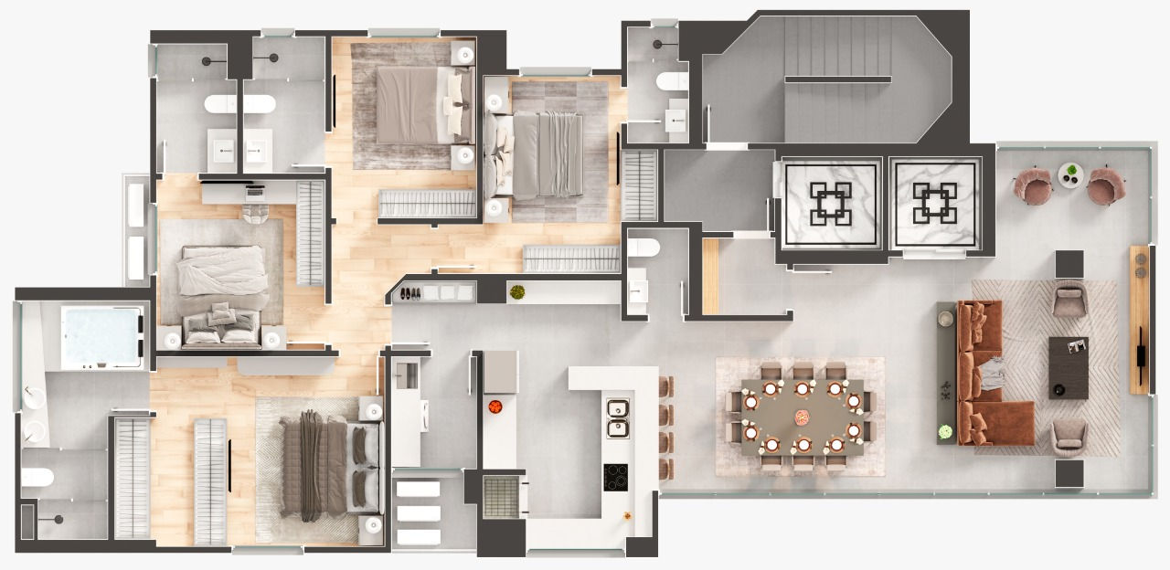 Planta 1 de Sparkling Wine Residence