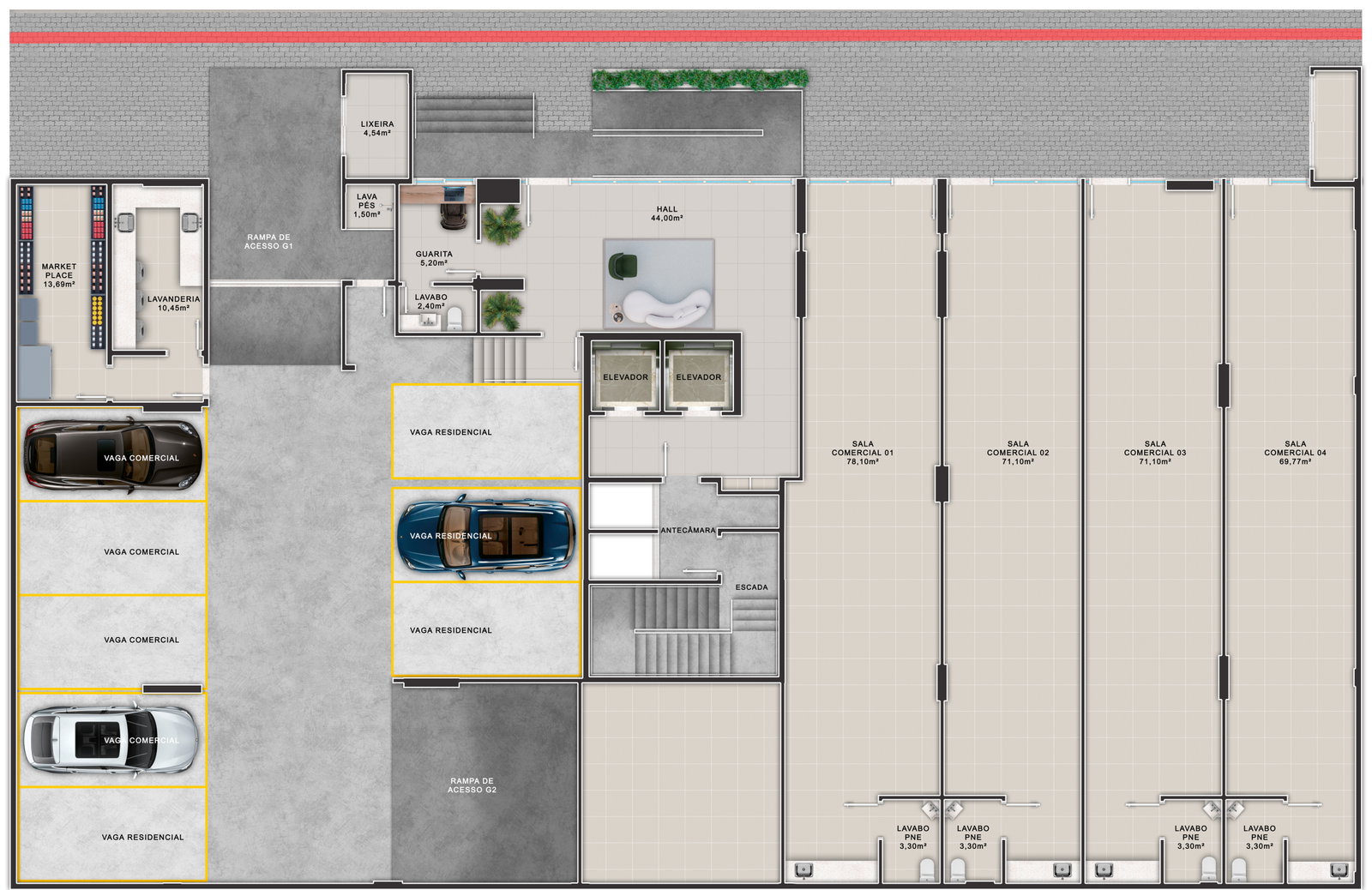 Planta Térreo · Garagem do Hyde Park