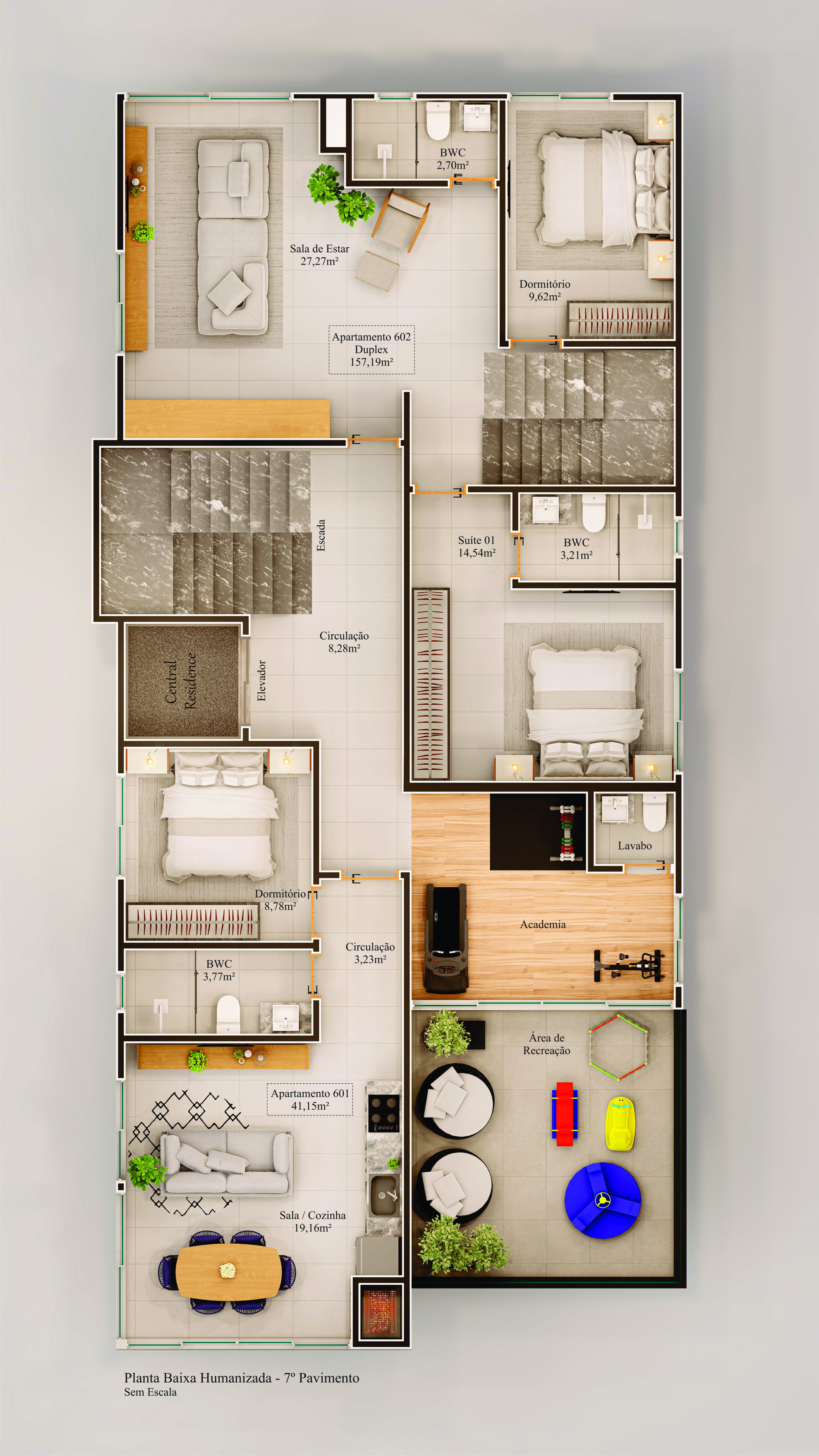 Planta 2 de Central Residence