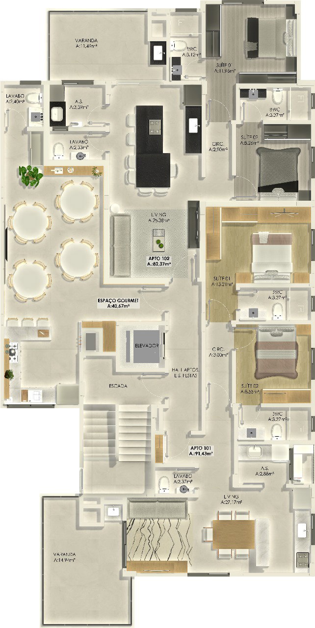 Planta 3 de Residencial Zermatt