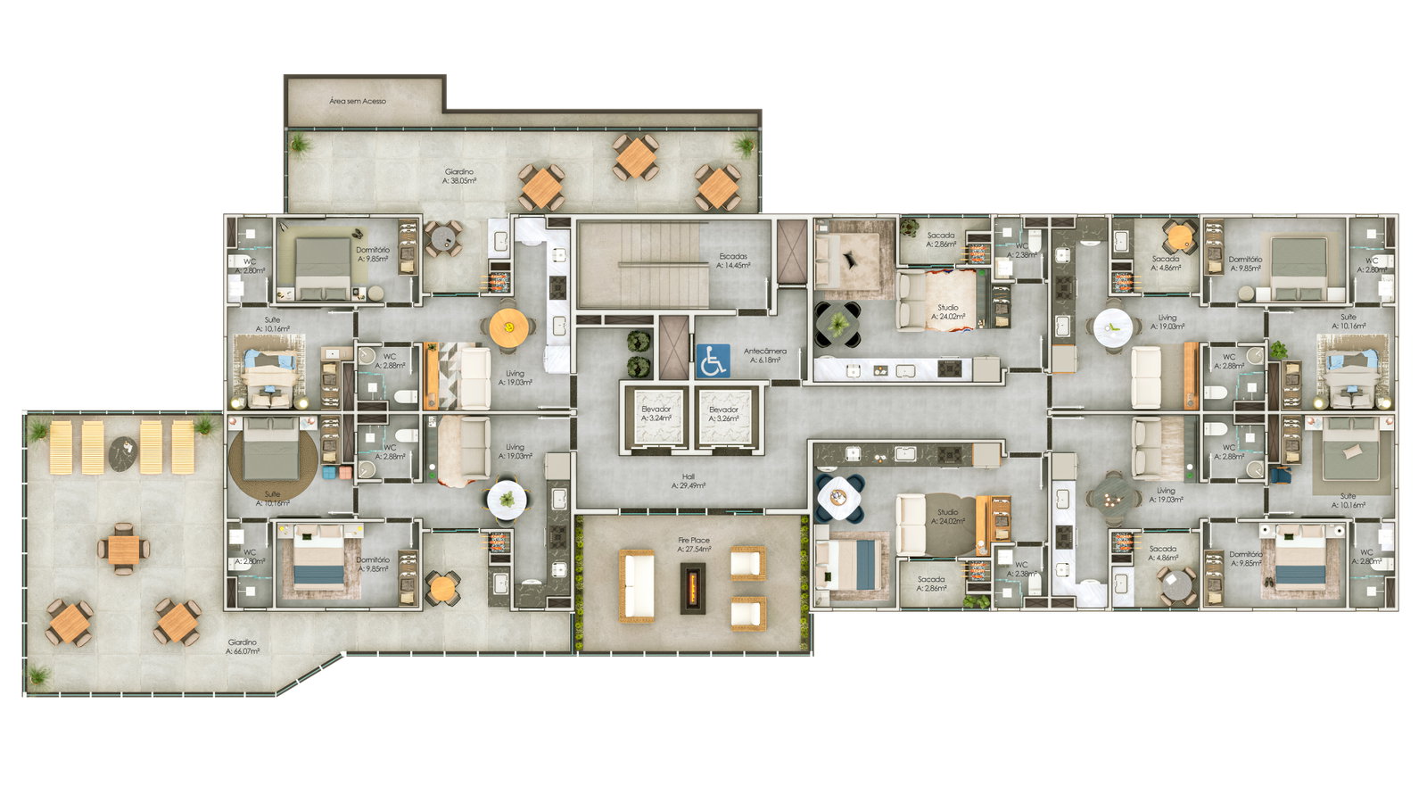 Planta 2 de Bivver Residence