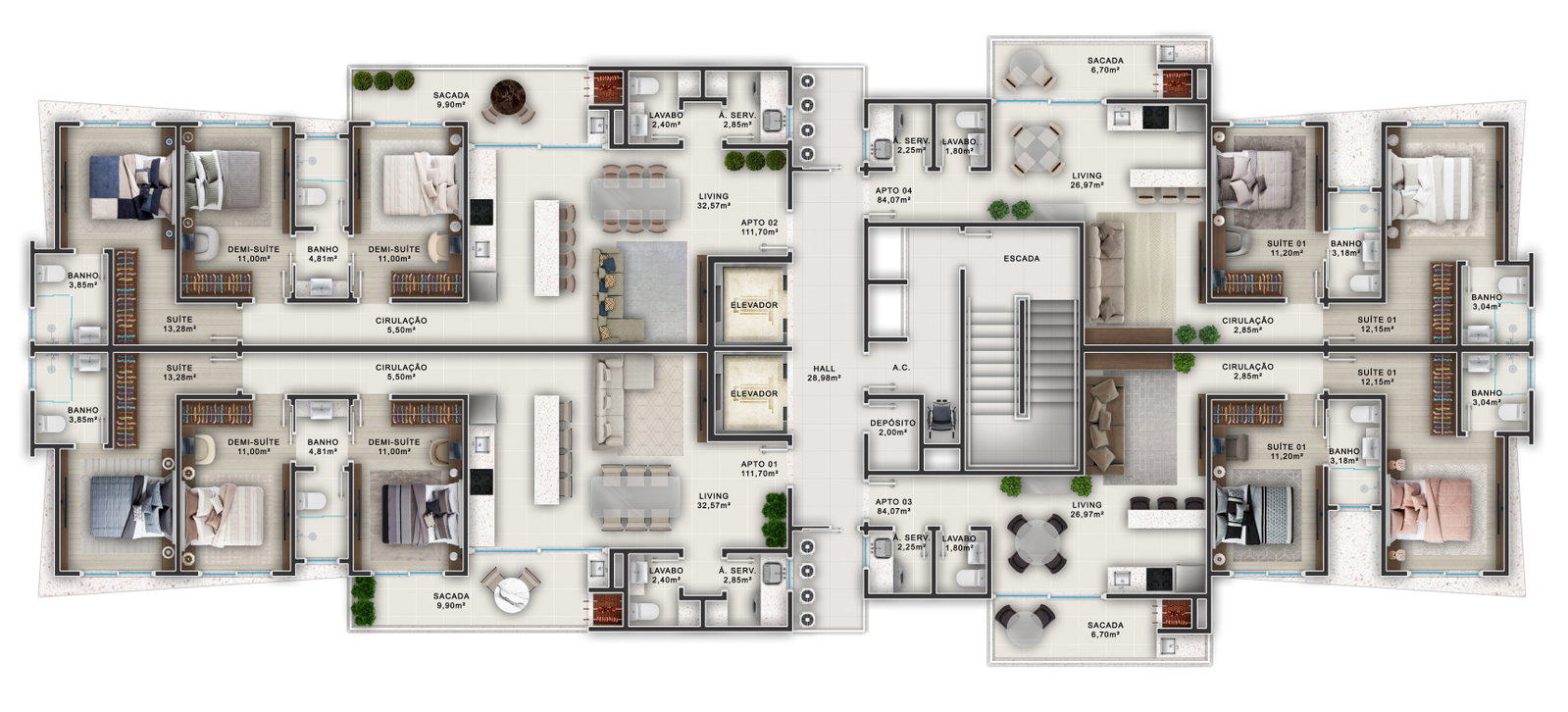 Planta 1 de The Ocean Side Tower