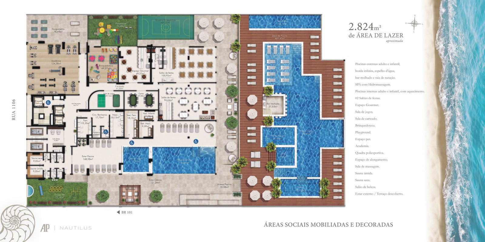 Planta 1 de Nautilus Beach Home